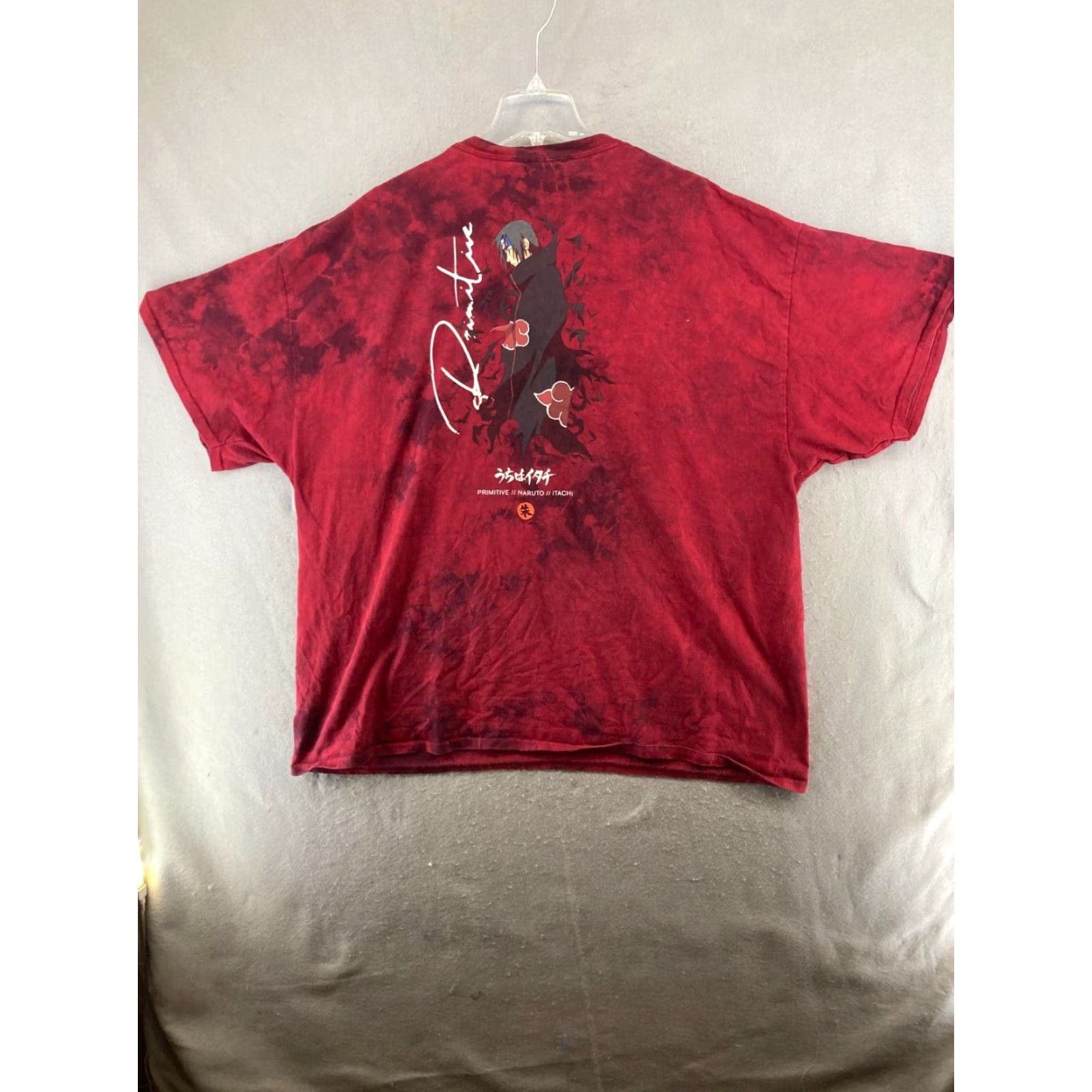 Vintage Naruto Shippuden Red Graphic Anime T-Shirt Mens 2XL Cotton Crew Neck Short Sleeve Size US XXL / EU 58 / 5 - 7 Thumbnail