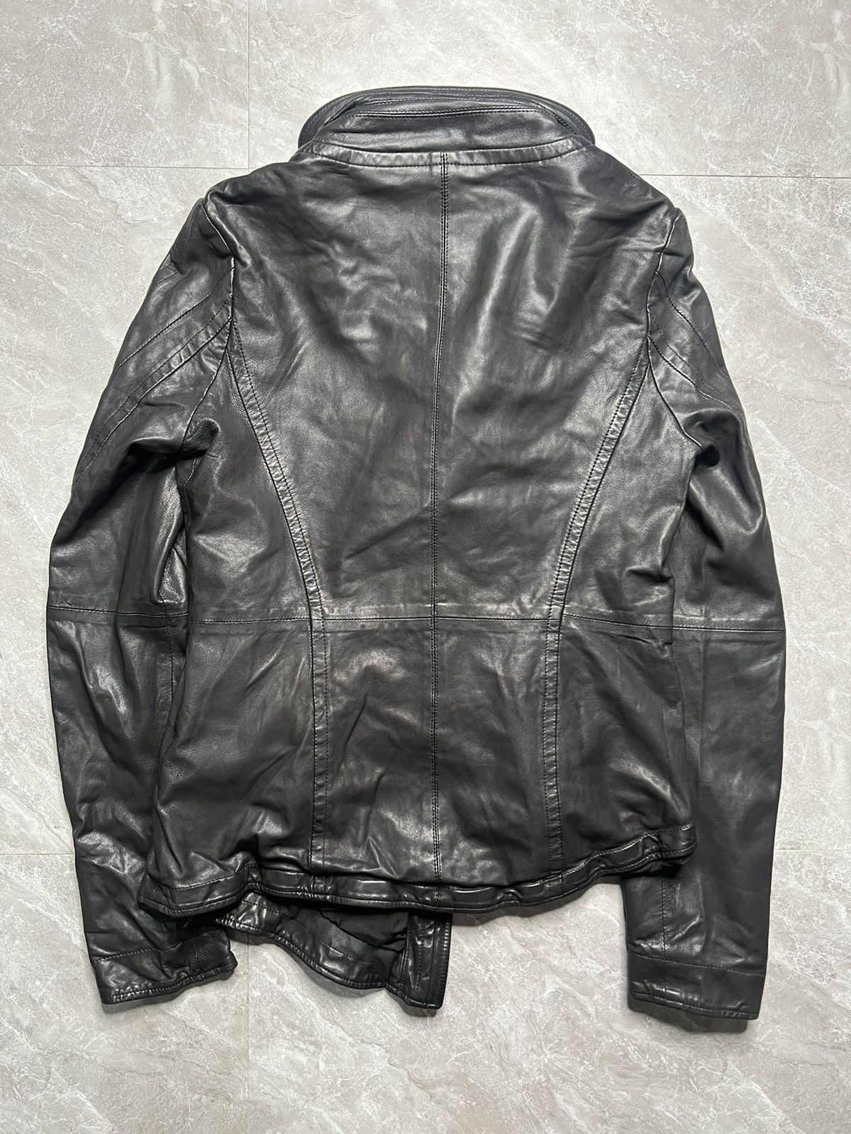 Julius Julius_7 F/W 12 Resonance Cowl Neck Lamb Leather Jacket