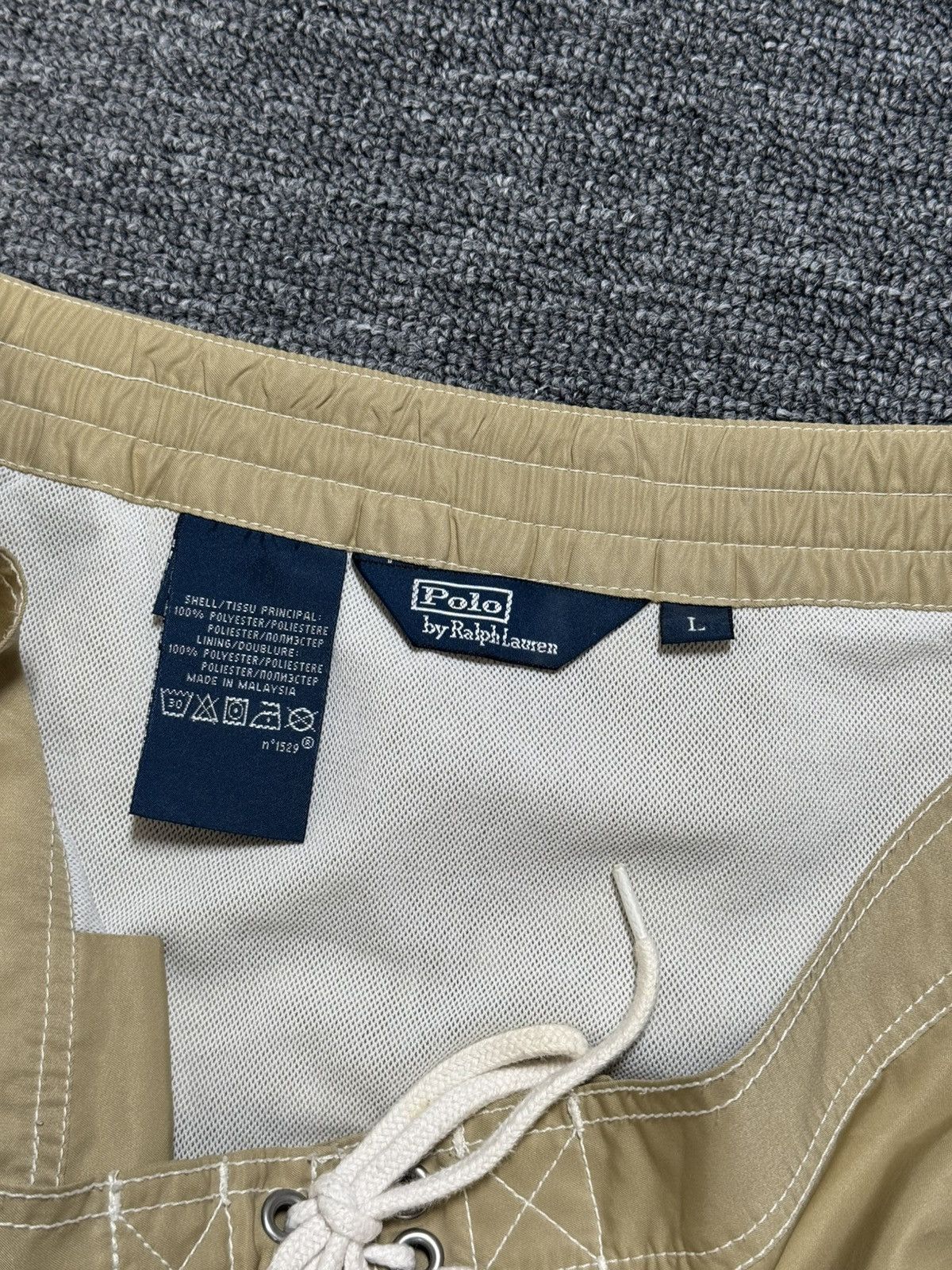 Polo Ralph Lauren Polo Ralph Lauren Men's Size L Tan Graphic Board Swim Trunks Size US 36 / EU 52 - 5 Thumbnail
