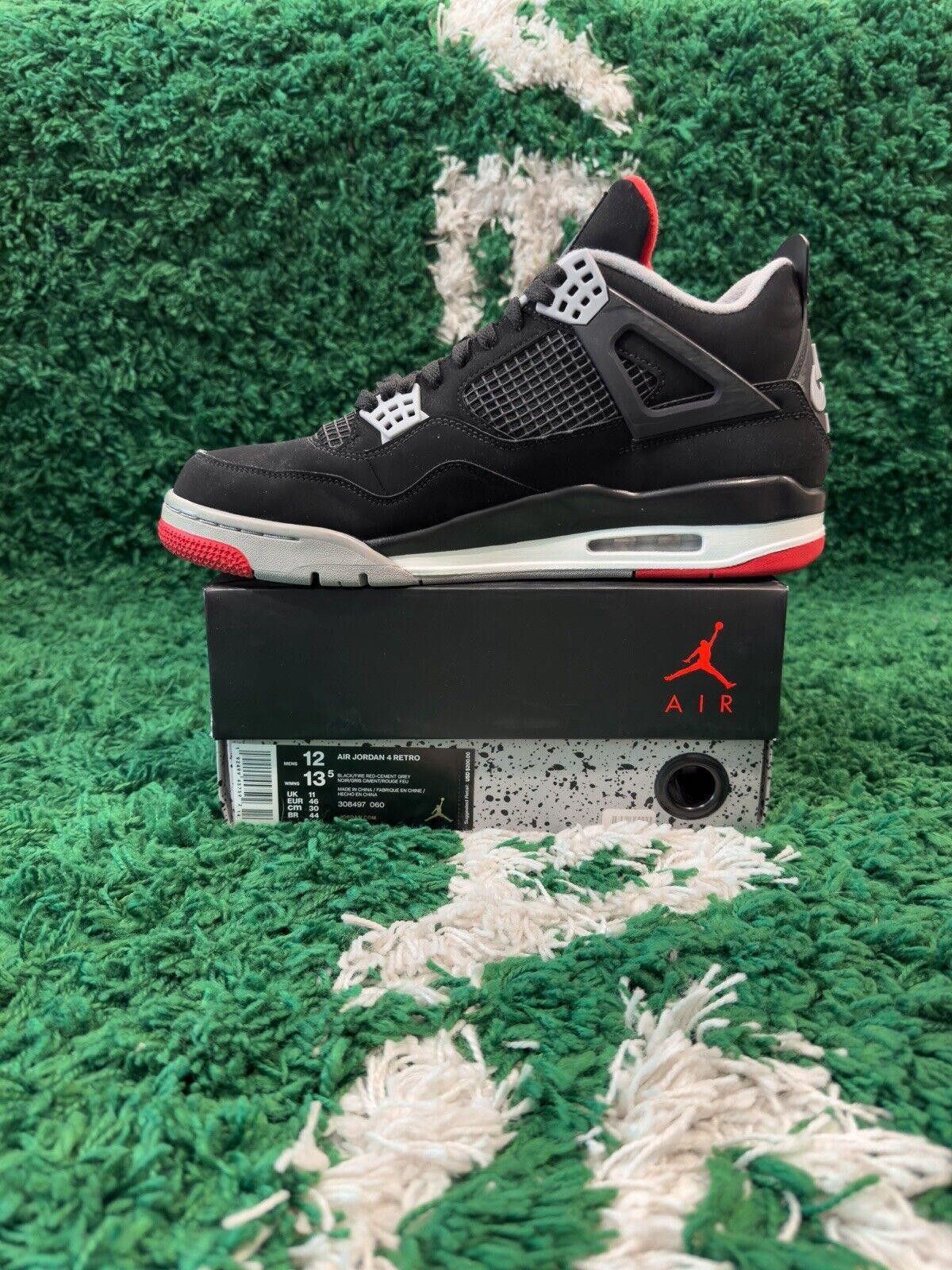 Jordan Brand Jordan 4 Retro Bred Size 12 Size US 12 / EU 45 - 5 Thumbnail