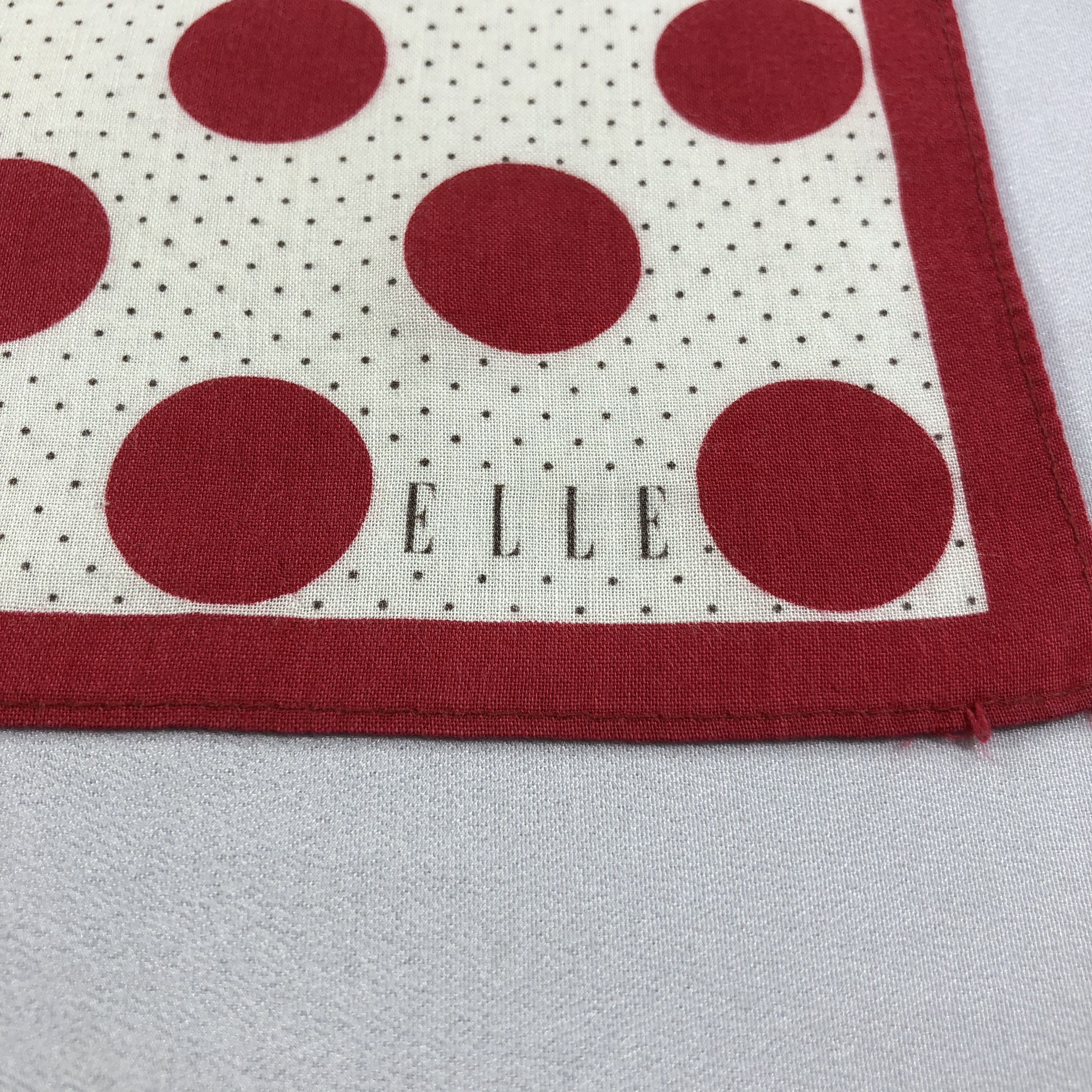 Vintage Elle Polka Dots Handkerchief Neckerchief Bandana H1916 Size ONE SIZE - 4 Thumbnail