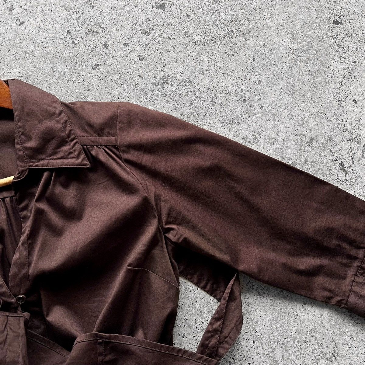 Designer × H&M H&M Womens Dark Brown Wrap Tie Sash Blouse Top Half Sleeve Size S / US 4 / IT 40 - 7 Thumbnail