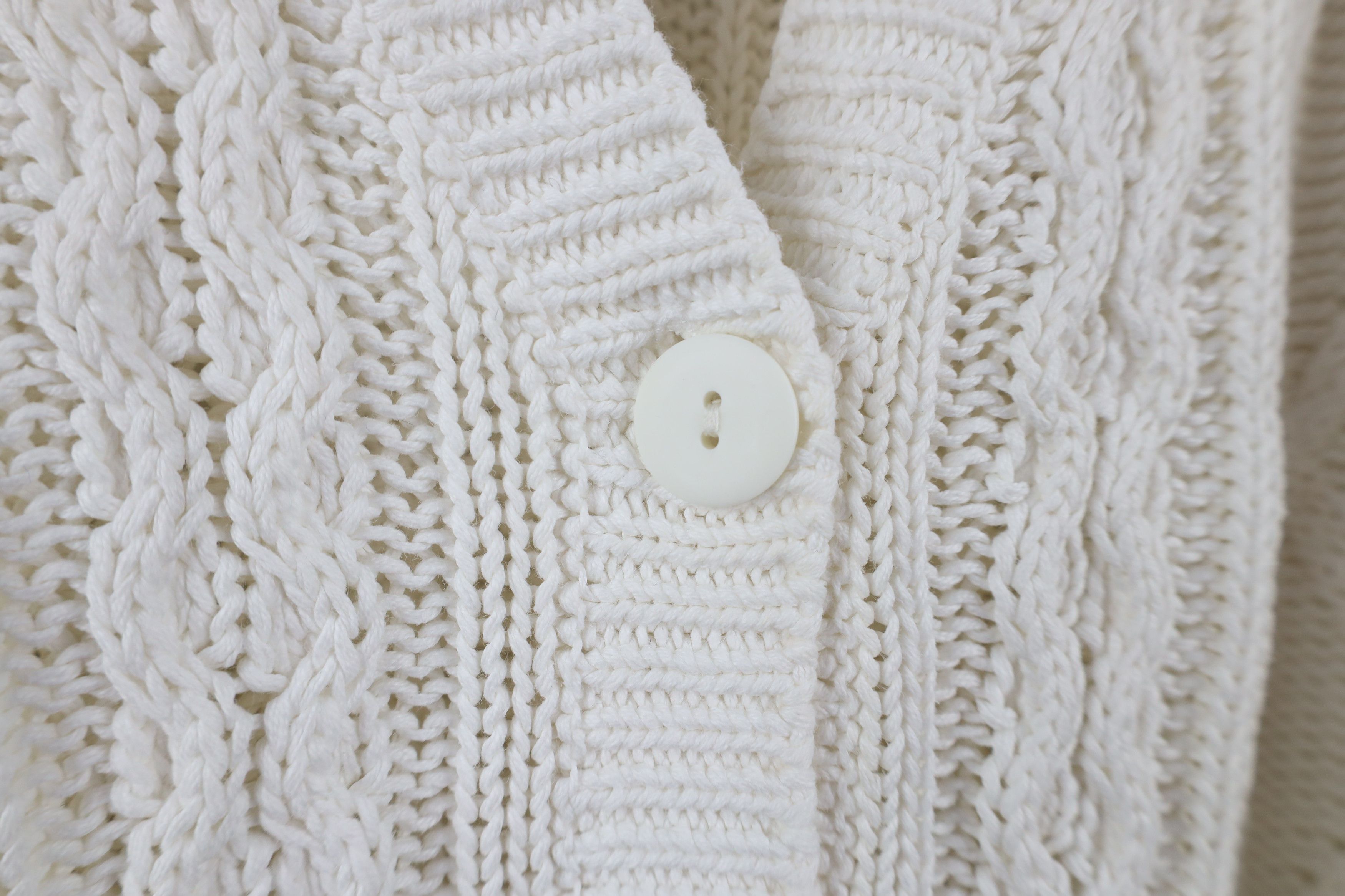 Vintage Vintage 90s Streetwear Cable Knit Fisherman Cardigan Sweater Size M / US 6-8 / IT 42-44 - 4 Thumbnail