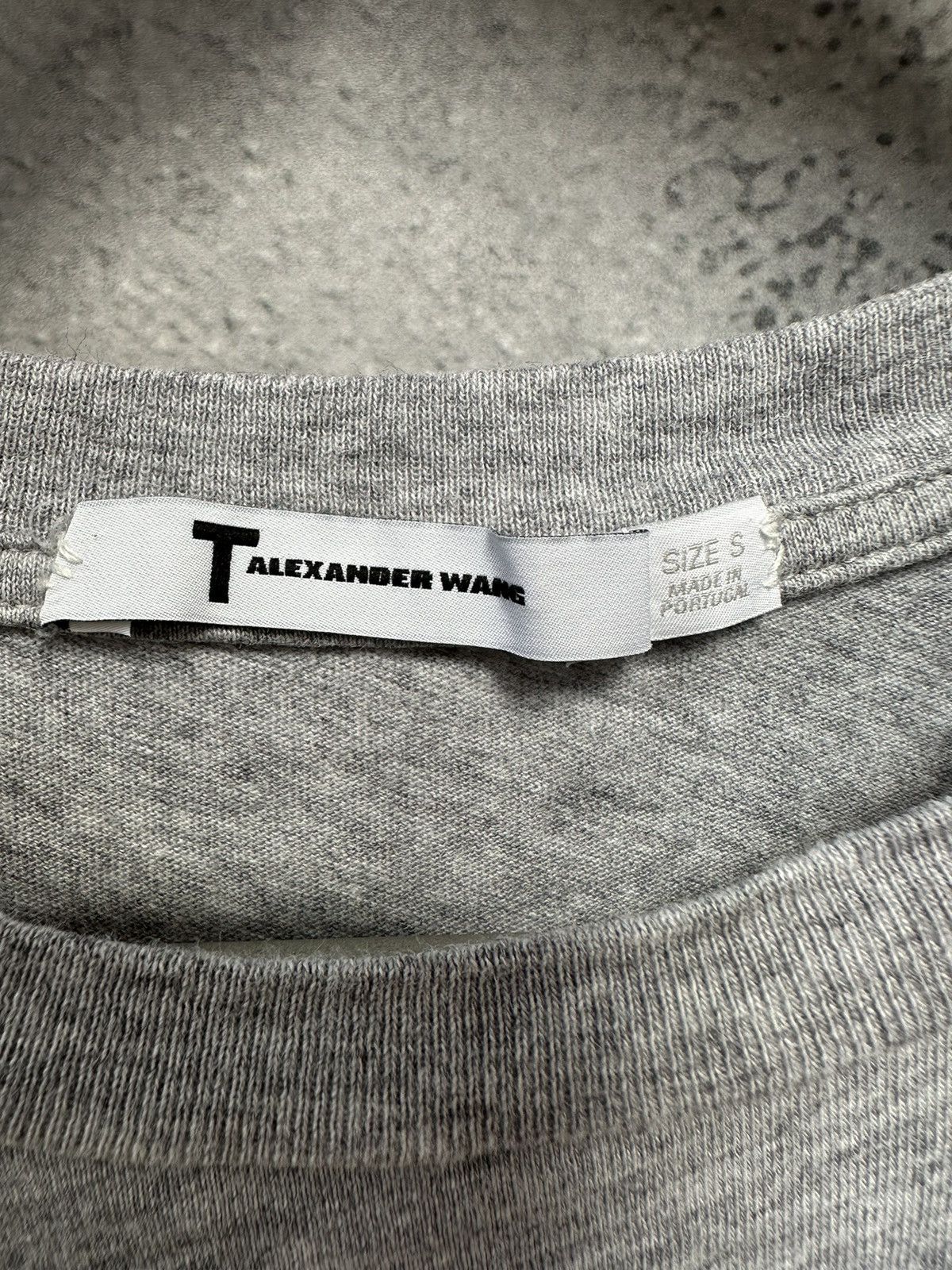 Alexander Wang Cotton T-Shirt Crew Neck Gray Tee