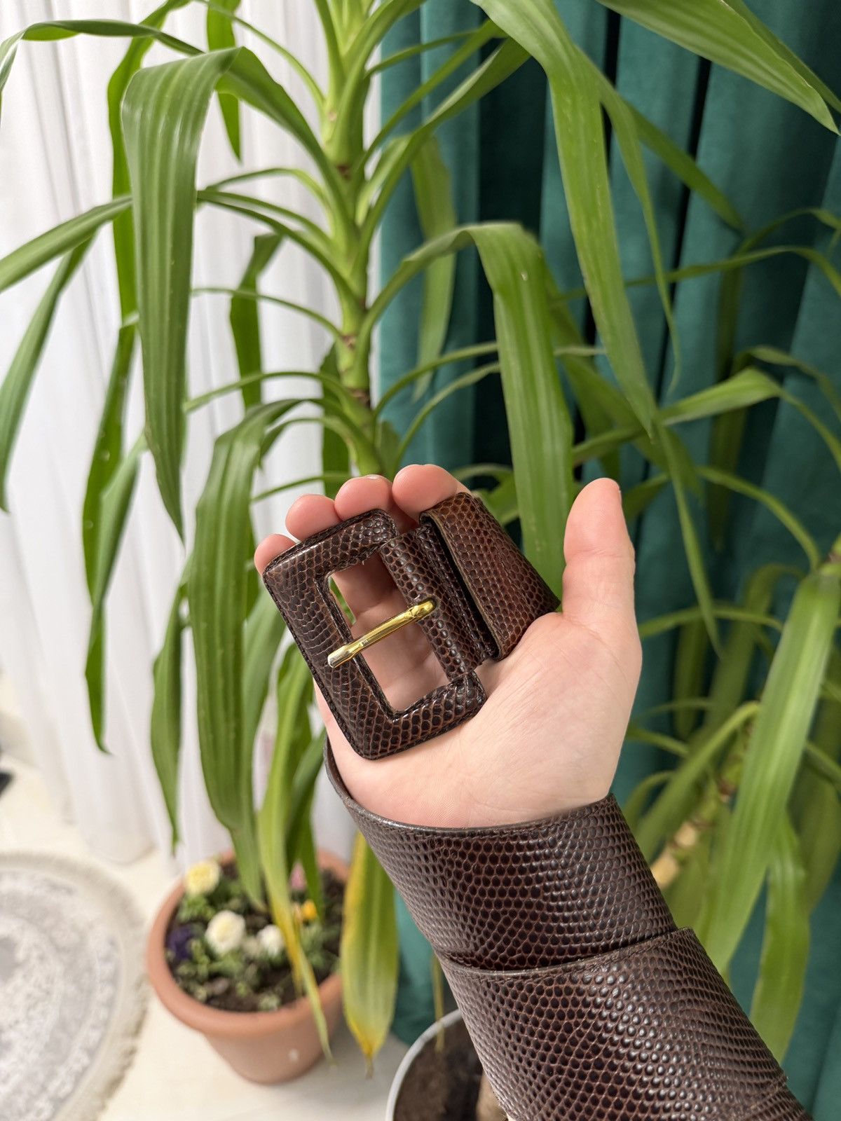 Prada Prada Belt Leather Brown Size ONE SIZE - 3 Thumbnail
