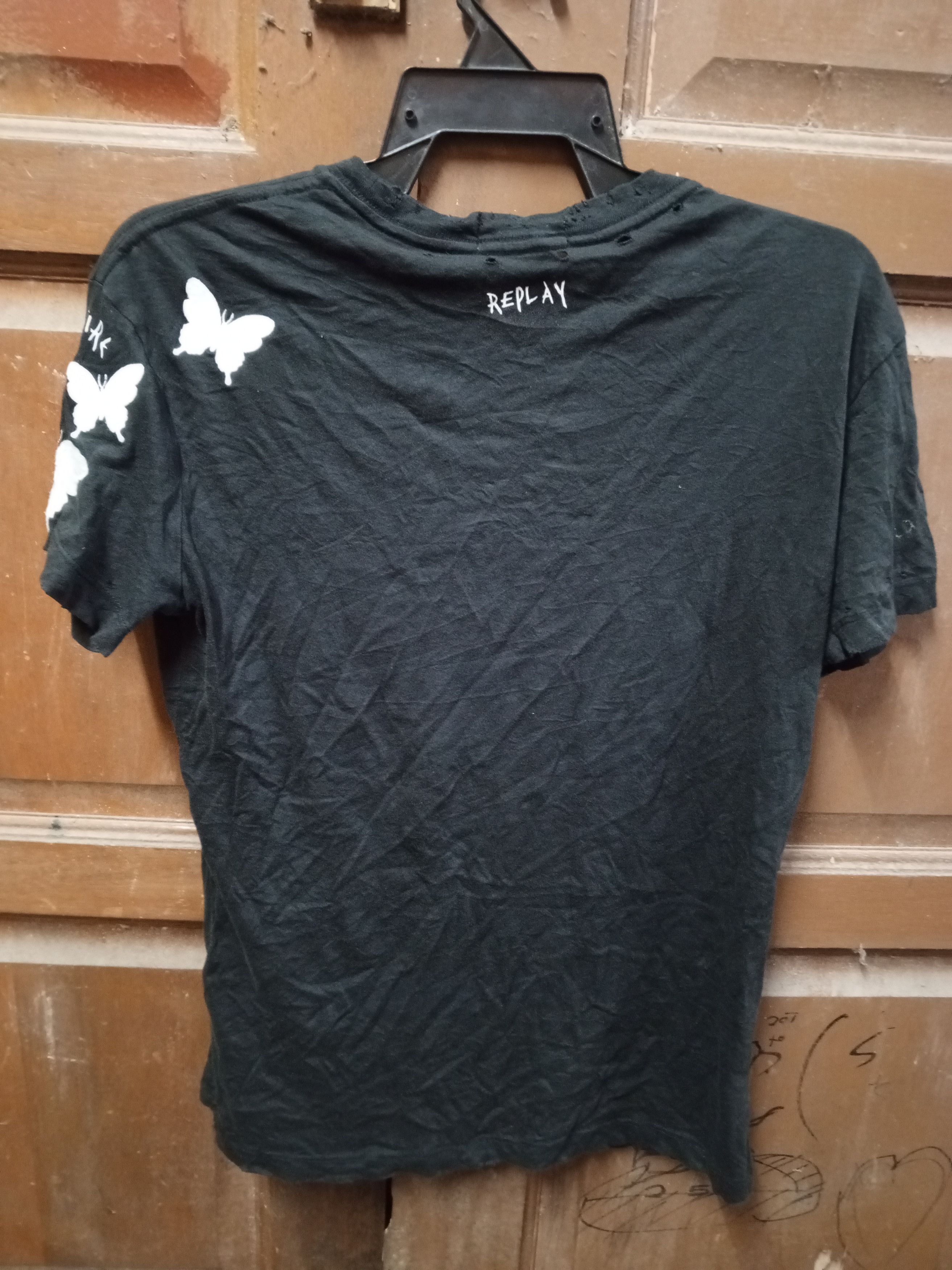 Replay Reply butterflies black tee Size S / US 4 / IT 40 - 1 Thumbnail