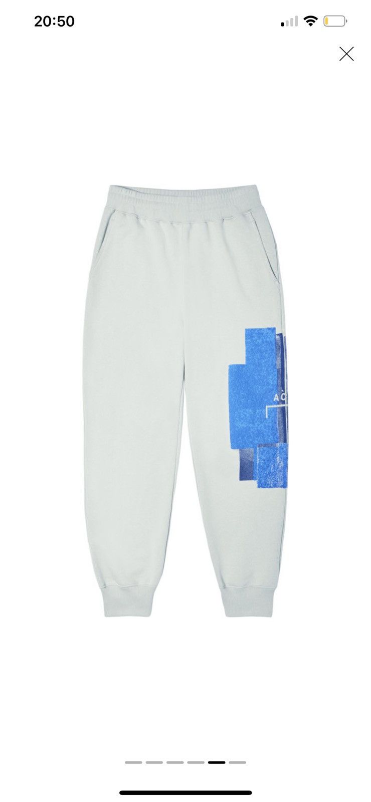 image of A Cold Wall Brutalist Sweatpants in Light Grey, Men's (Size 30)