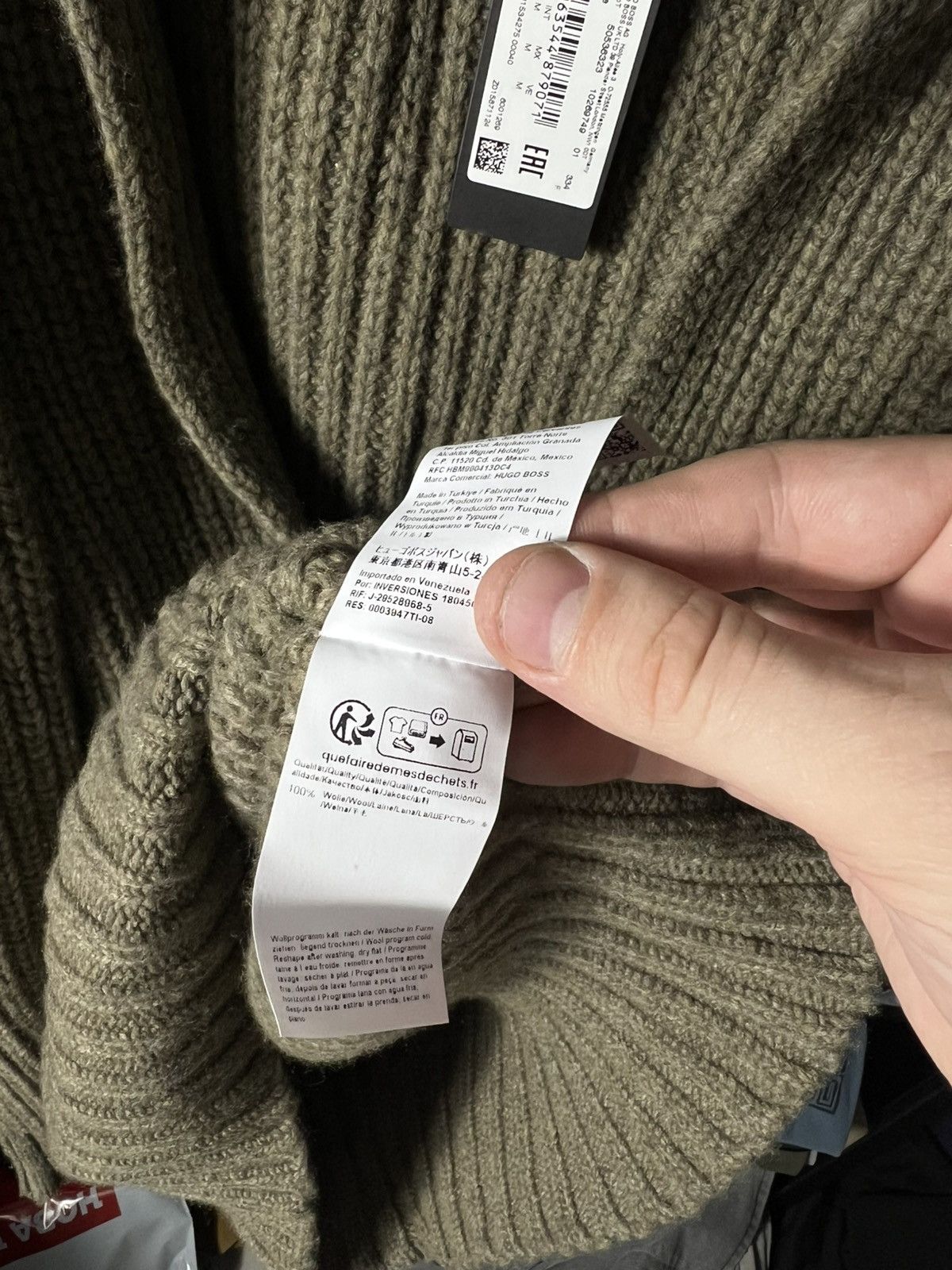Hugo Boss RRP 520$ NWT Boss Luxury Wool Chunky Knit Sweater Green Size US M / EU 48-50 / 2 - 13 Thumbnail