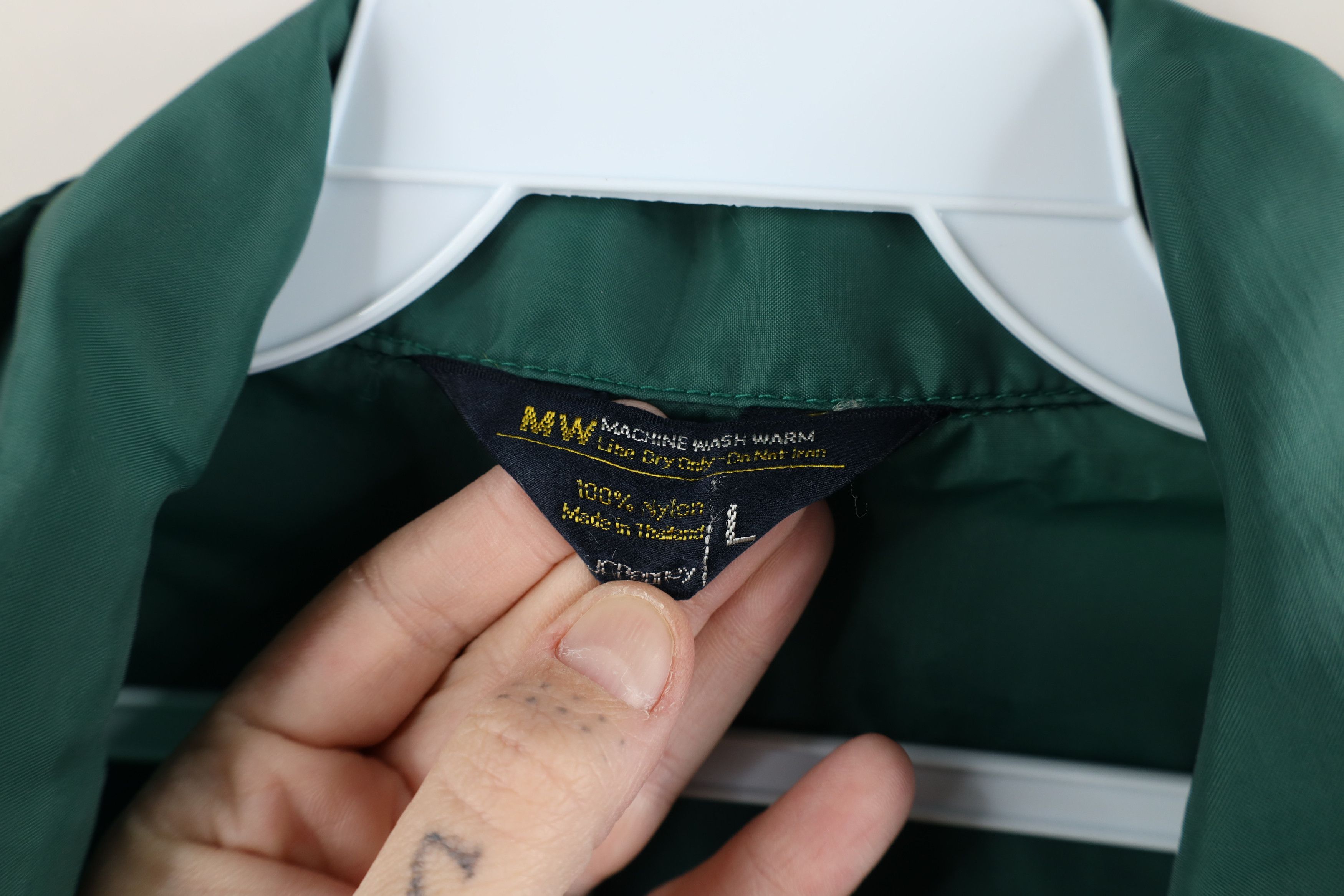Vintage Vintage 70s Streetwear Coaches Windbreaker Jacket Green Size US L / EU 52-54 / 3 - 9 Thumbnail