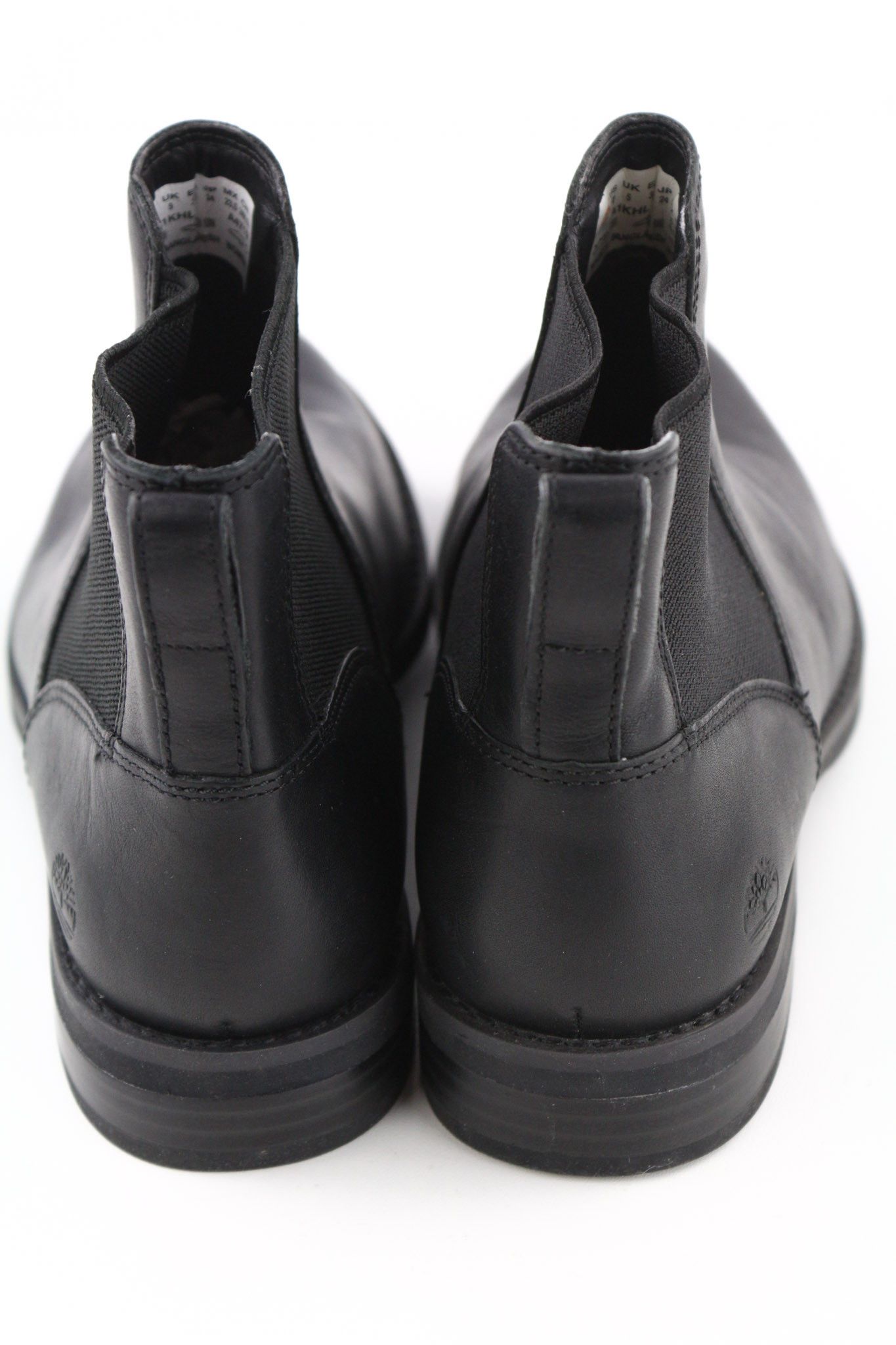 Timberland A1KHL UK5 Black Pull Tab Leather Mid Top Boots 79955 Size US 5.5 / IT 35.5 - 7 Thumbnail