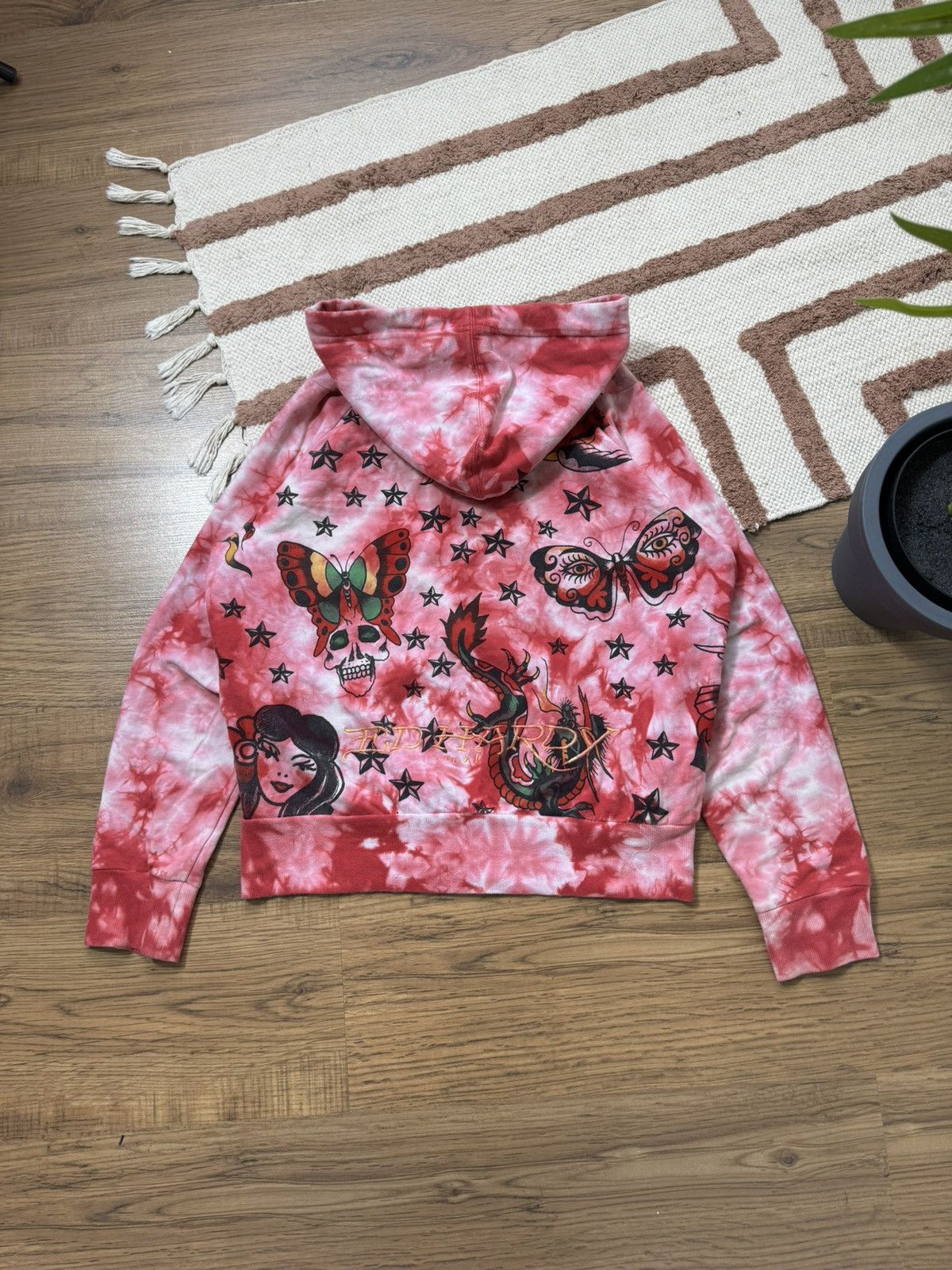 Ed Hardy VINTAGE ED HARDY ALL OVER PRINTED 2000s ZIP UP HOODIE Size M / US 6-8 / IT 42-44 - 1 Thumbnail