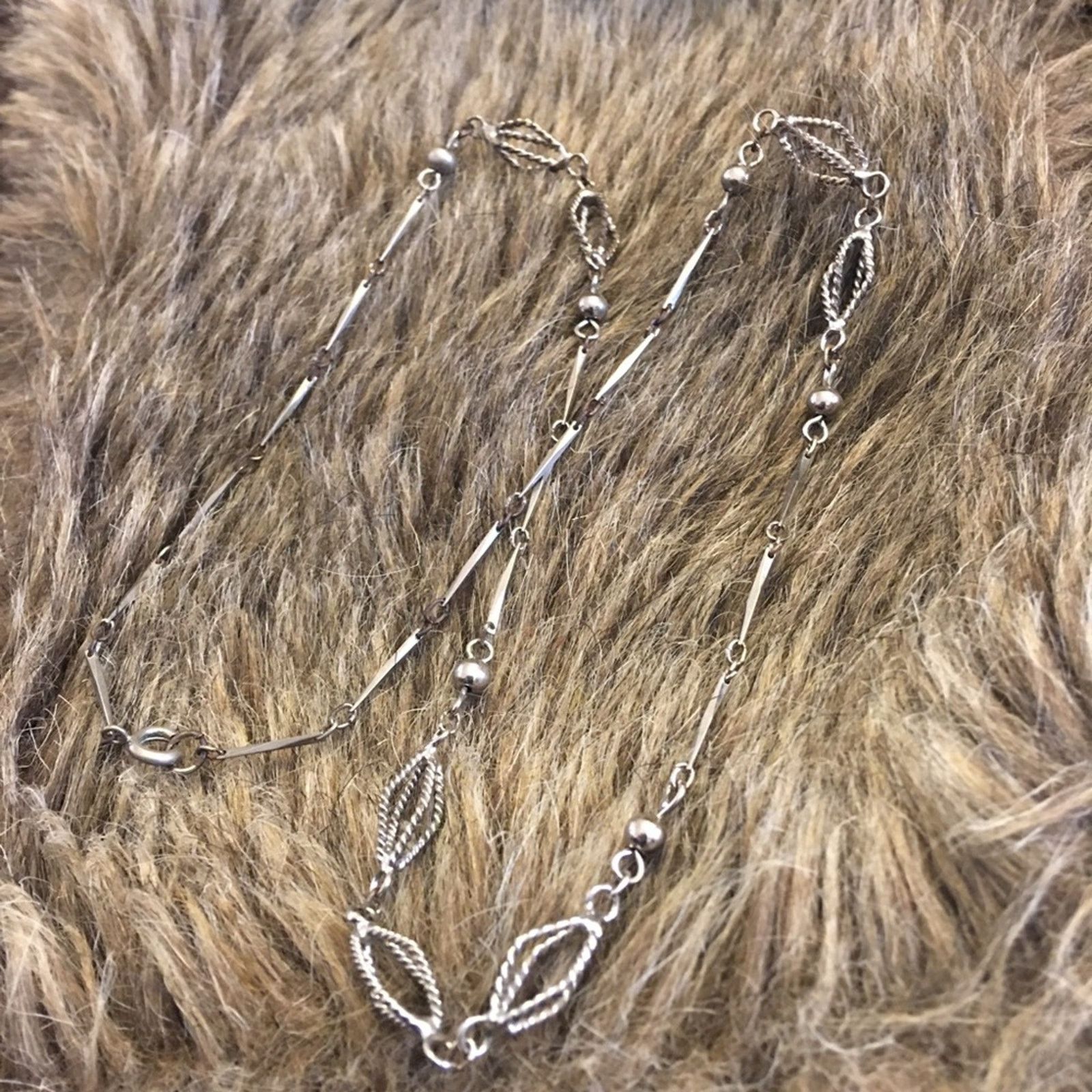 Vintage Vintage 70s silver filigree cage chain necklace Size ONE SIZE - 8 Thumbnail