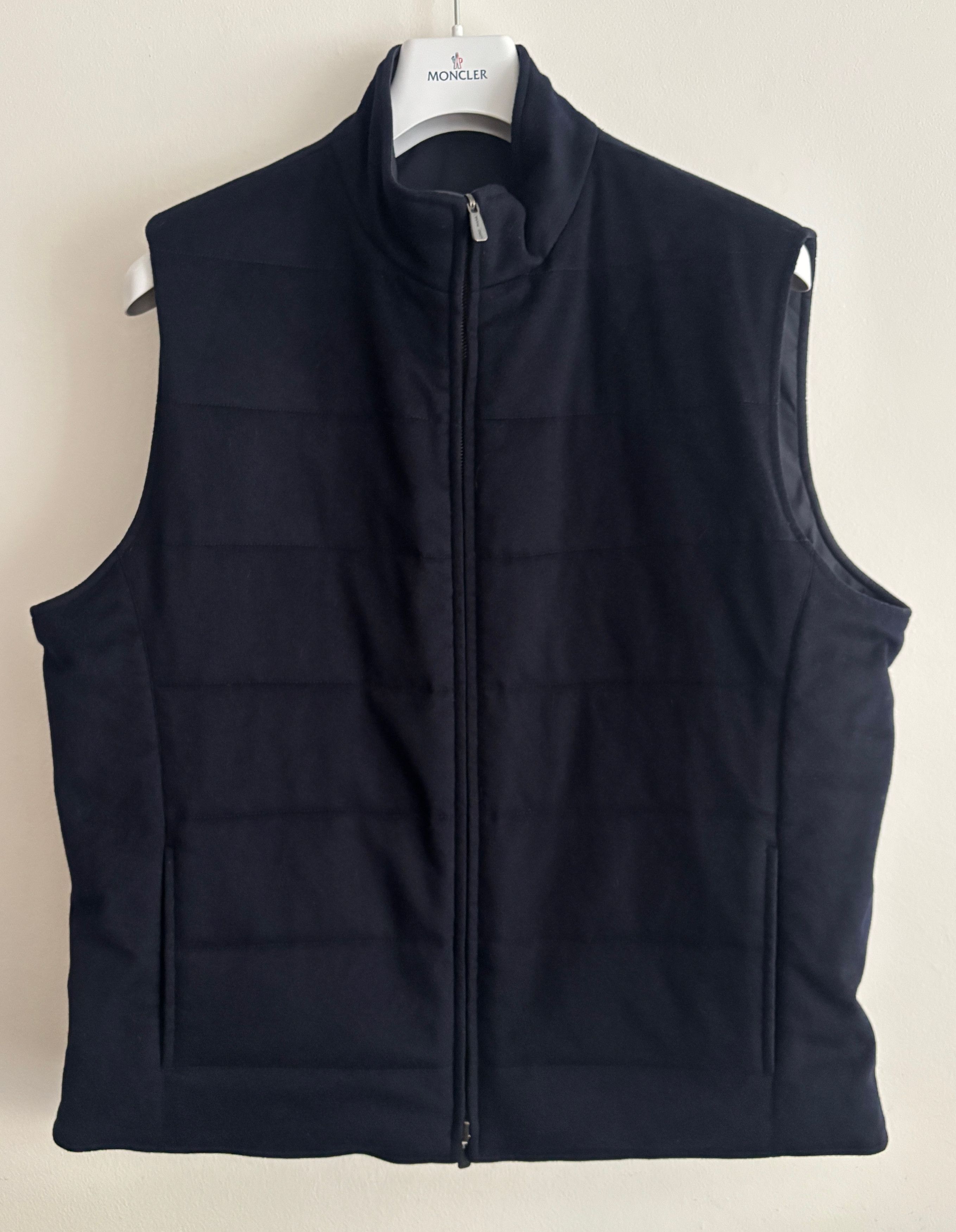 Loro Piana $4500 Storm System Reversible Navy Cashmere Nylon Vest - XXL Size US XXL / EU 58 / 5 - 1 Thumbnail
