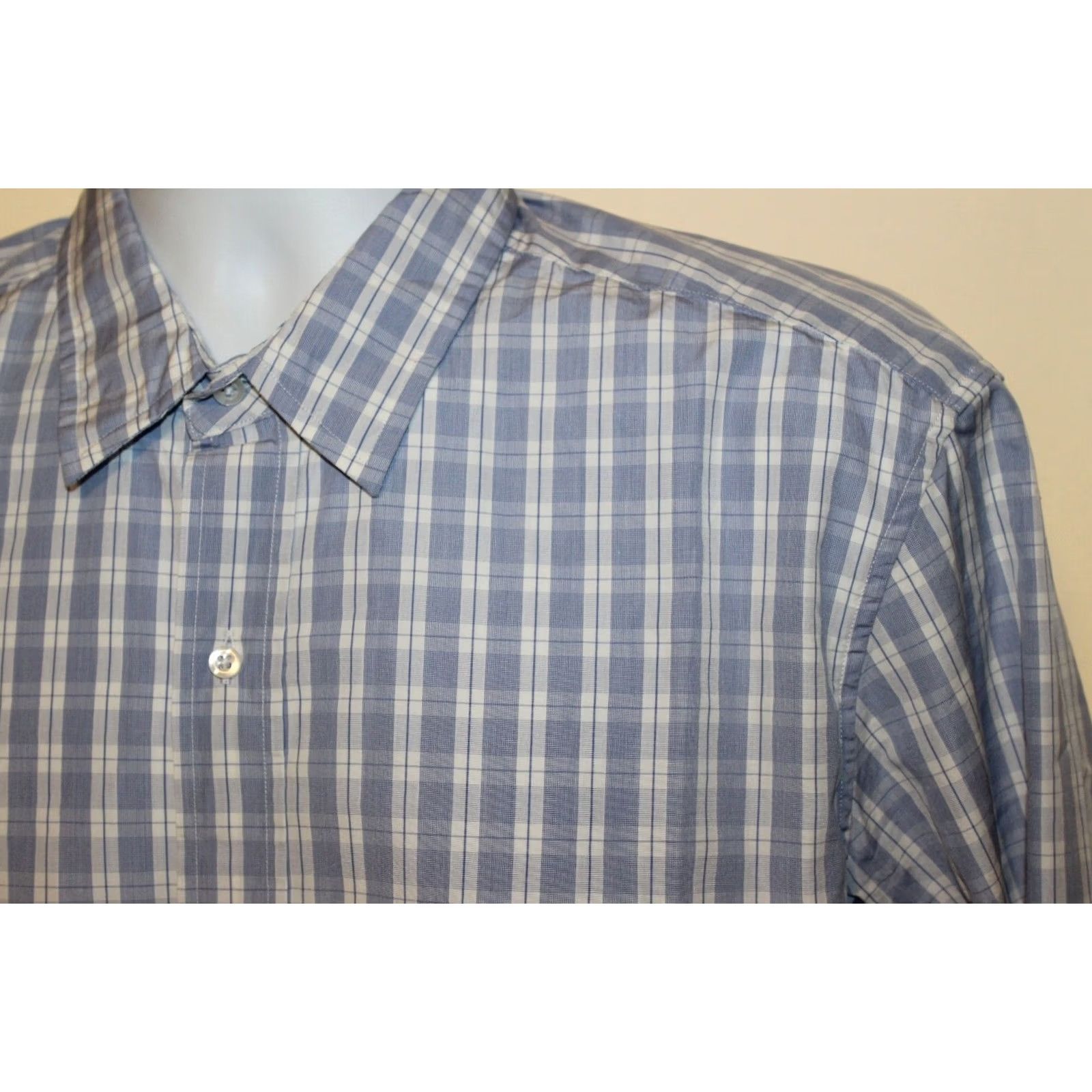 Frank & Eileen Frank & Eileen Blue Finbar Checkered Button-Up Shirt Mens M Size US M / EU 48-50 / 2 - 7 Thumbnail