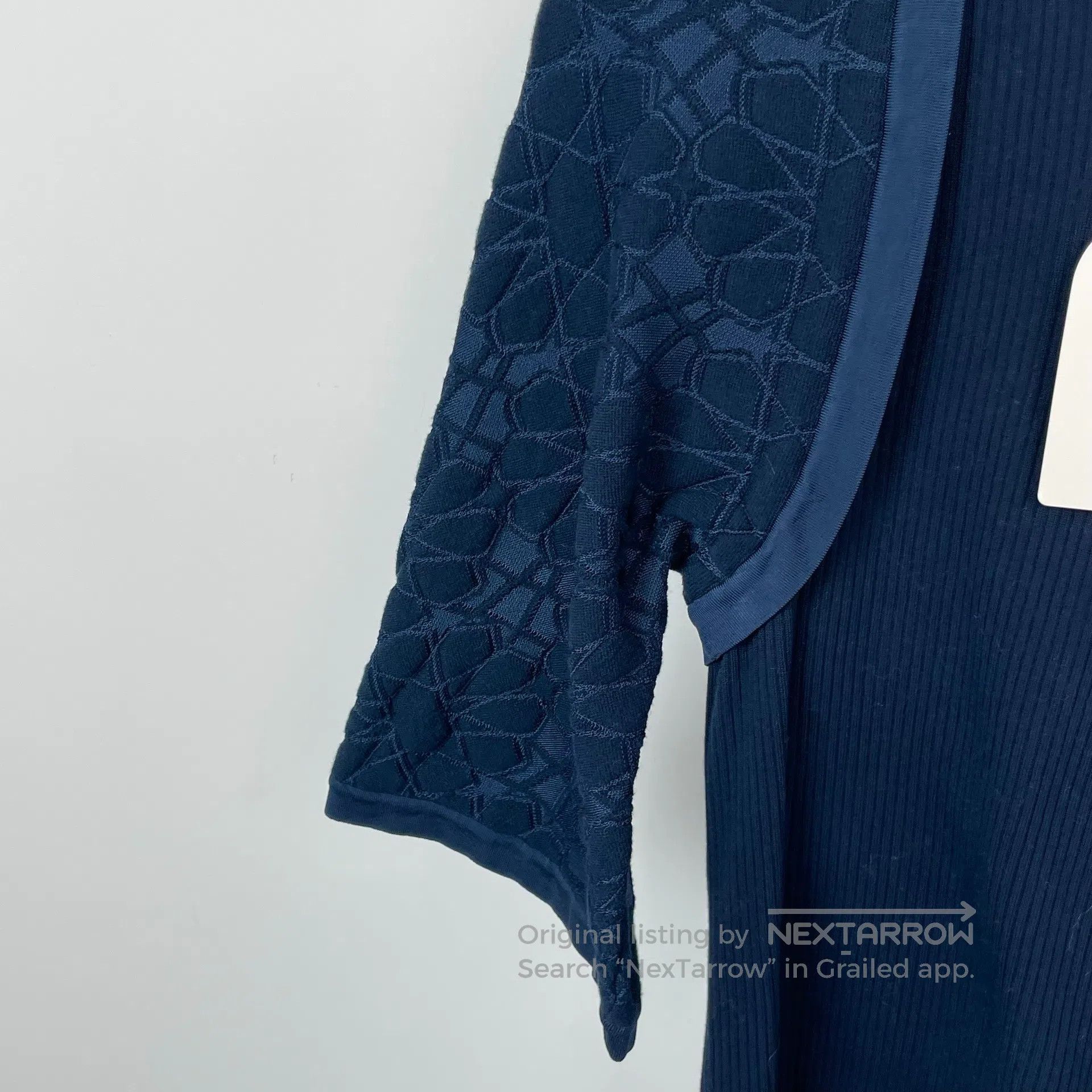 Chanel Chanel Deep Blue Printed Faux Two Piece Knit Top| Size XS / US 0-2 / IT 36-38 - 3 Thumbnail