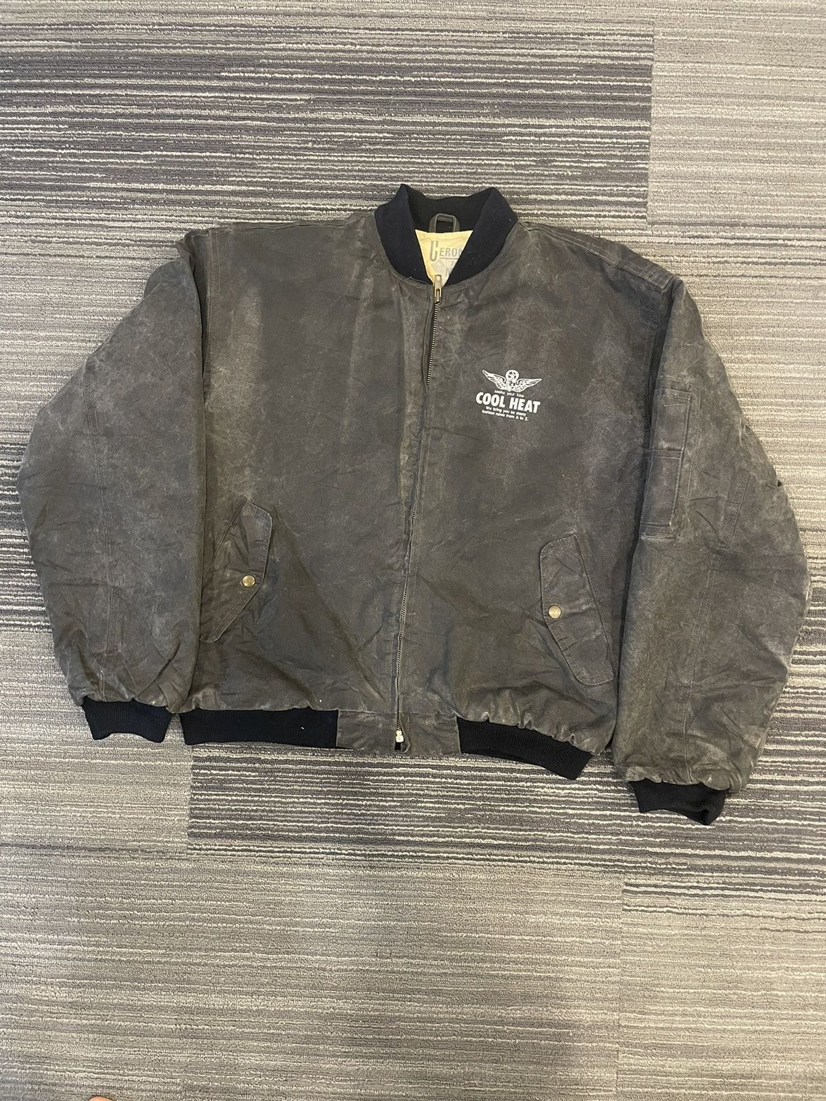 Vintage Bomber Jacket Cool heat Size US L / EU 52-54 / 3 - 2 Thumbnail