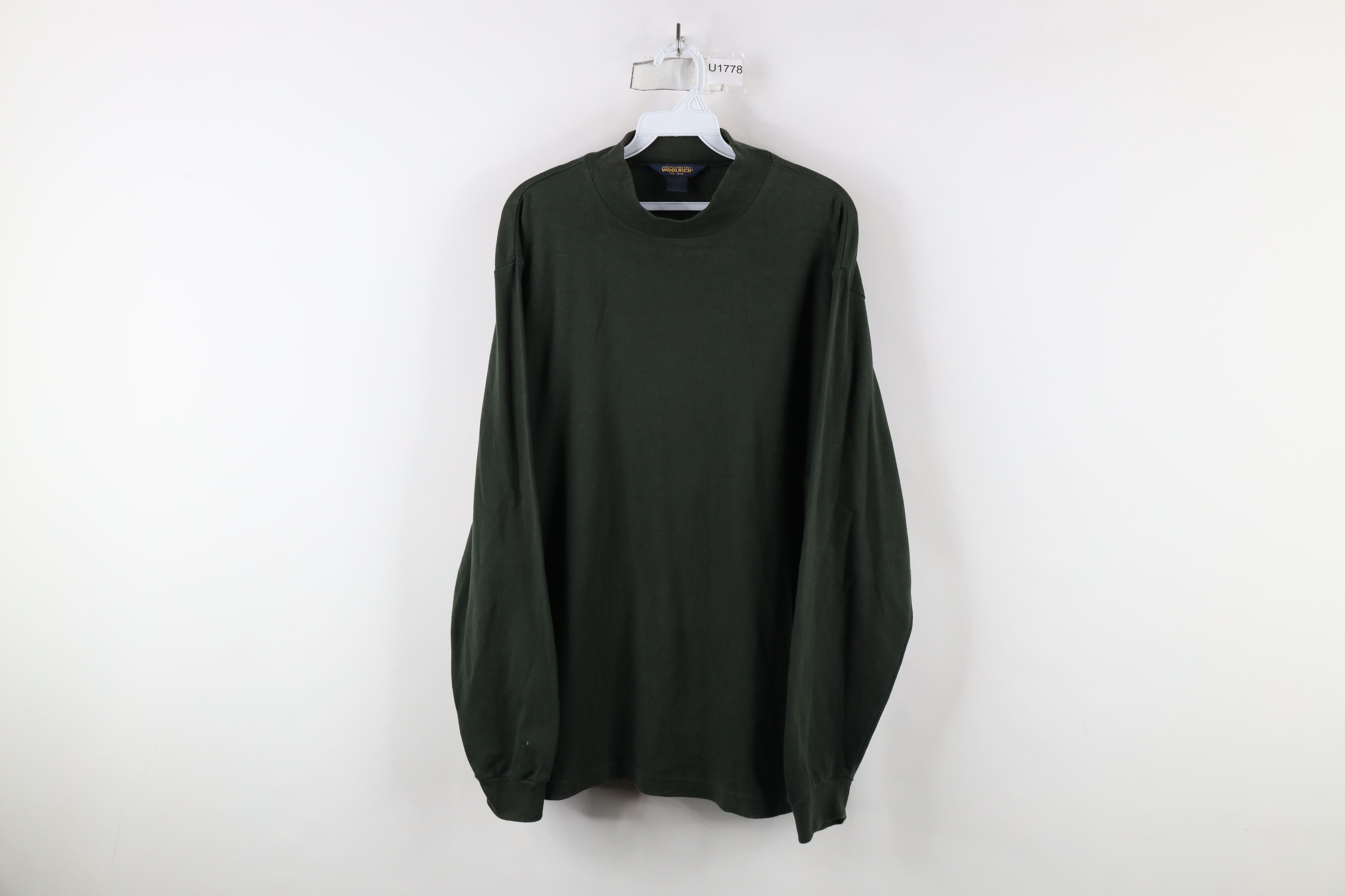 Vintage × Woolrich Woolen Mills Vintage 90s Woolrich Blank Mock Neck Long Sleeve T-Shirt USA Size US L / EU 52-54 / 3 - 1 Thumbnail