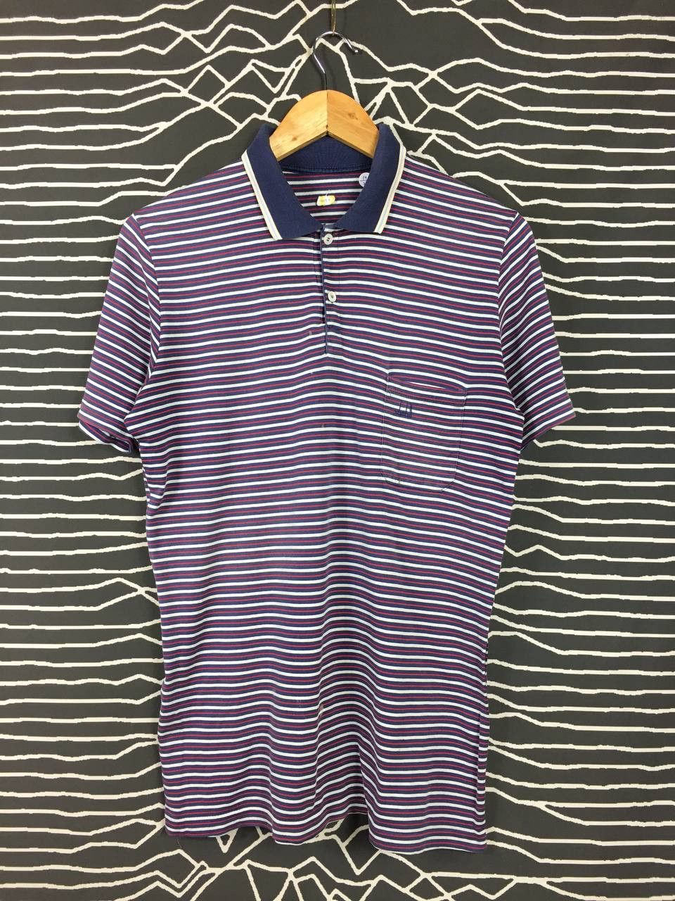 Alfred Dunhill × Vintage Vtg Retro Dunhill Single Pocket Stitch Polo Tee Size US M / EU 48-50 / 2 - 2 Thumbnail