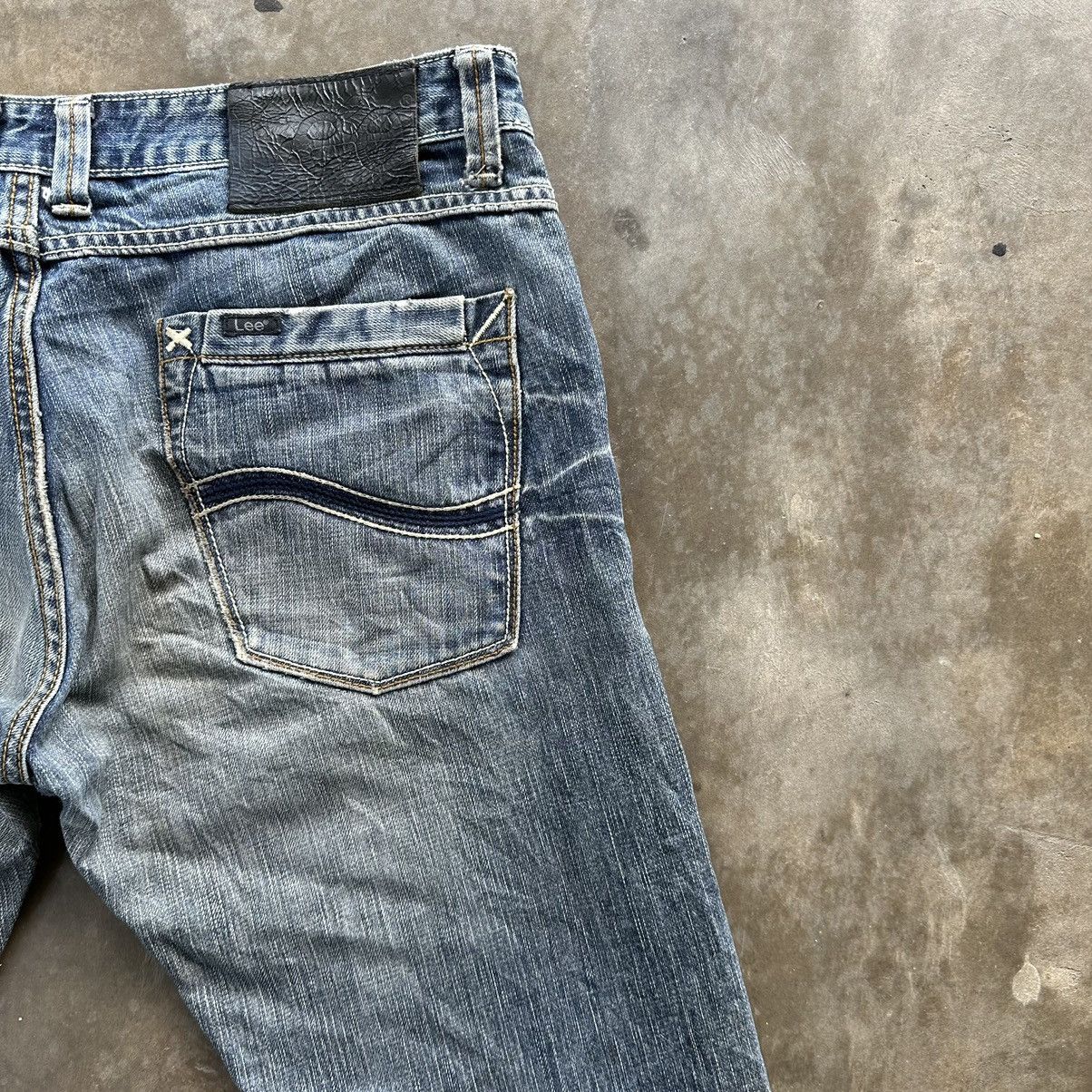 Japanese Brand 🔥W34x28 Vintage Lee Faded Denim Jean Pant Size US 34 / EU 50 - 15 Thumbnail