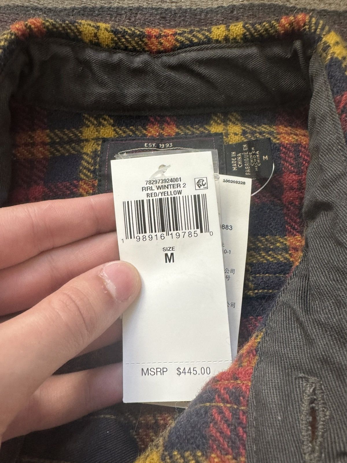 RRL Ralph Lauren Plaid Wool Flannel Work Shirt Size US M / EU 48-50 / 2 - 3 Thumbnail