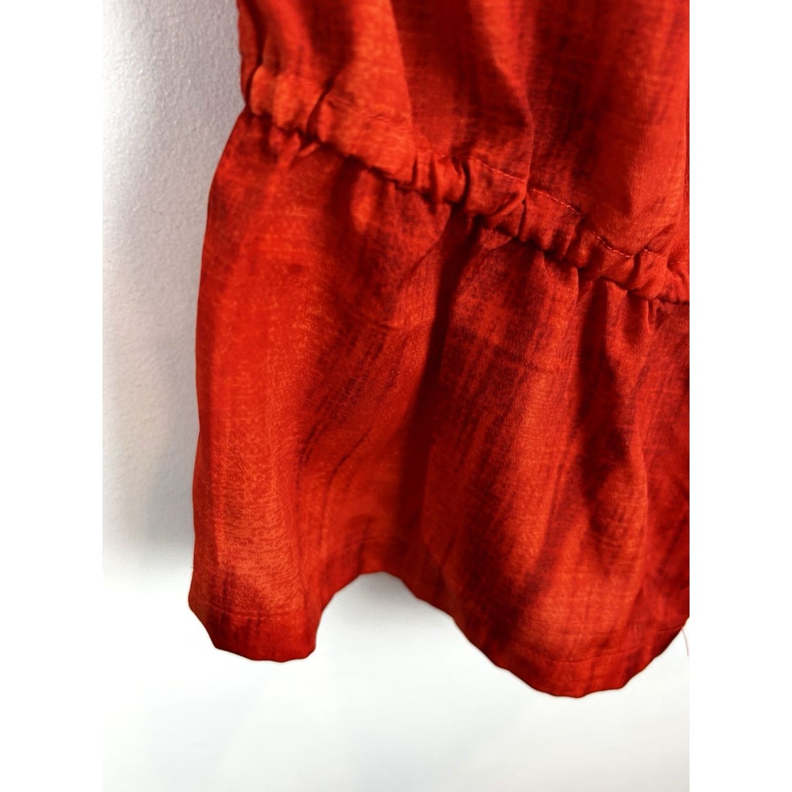 Michael Kors Michael Kors Tie Womens S Red Peplum Top Tunic Roushed Shoulders Office Size S / US 4 / IT 40 - 5 Thumbnail