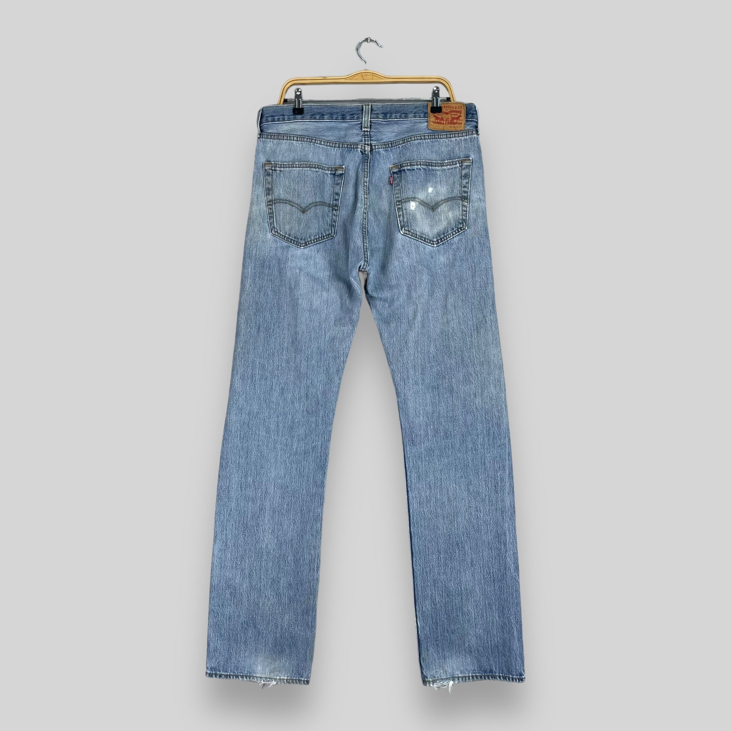 Levi's × Vintage Size 35 Vintage Levis 501 Distressed Reinforced Jeans Size US 35 - 10 Thumbnail