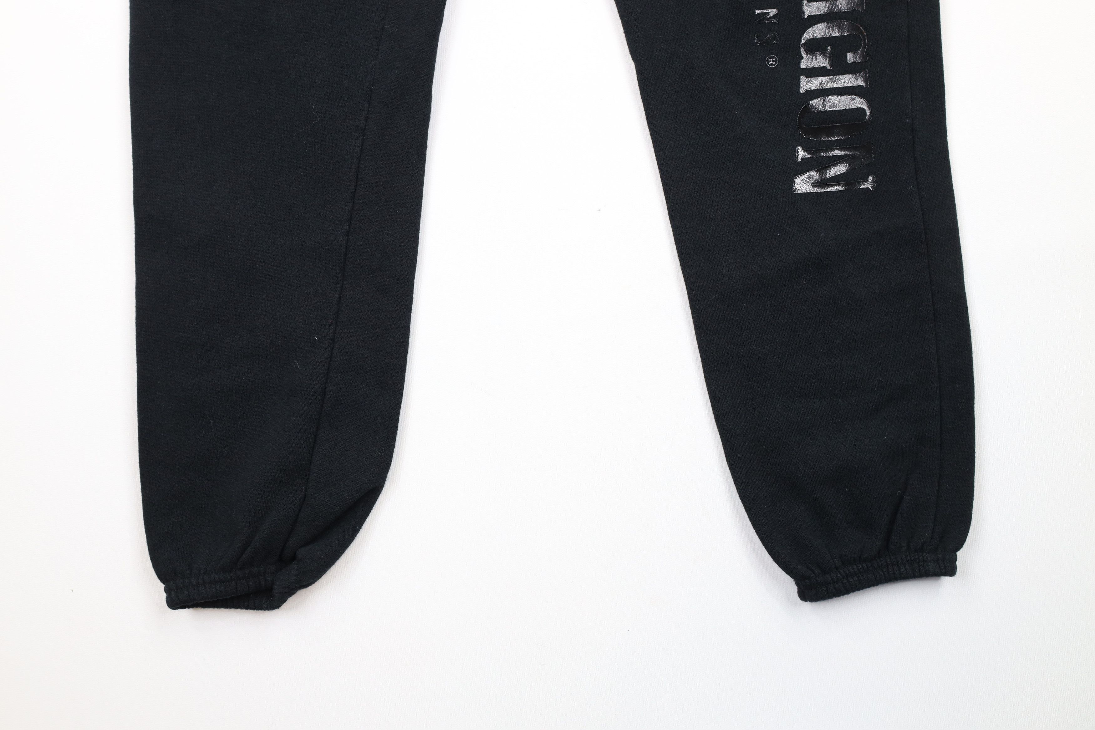 True Religion × Vintage True Religion Spell Out Cuffed Sweatpants Joggers Black Size 30 - 4 Thumbnail