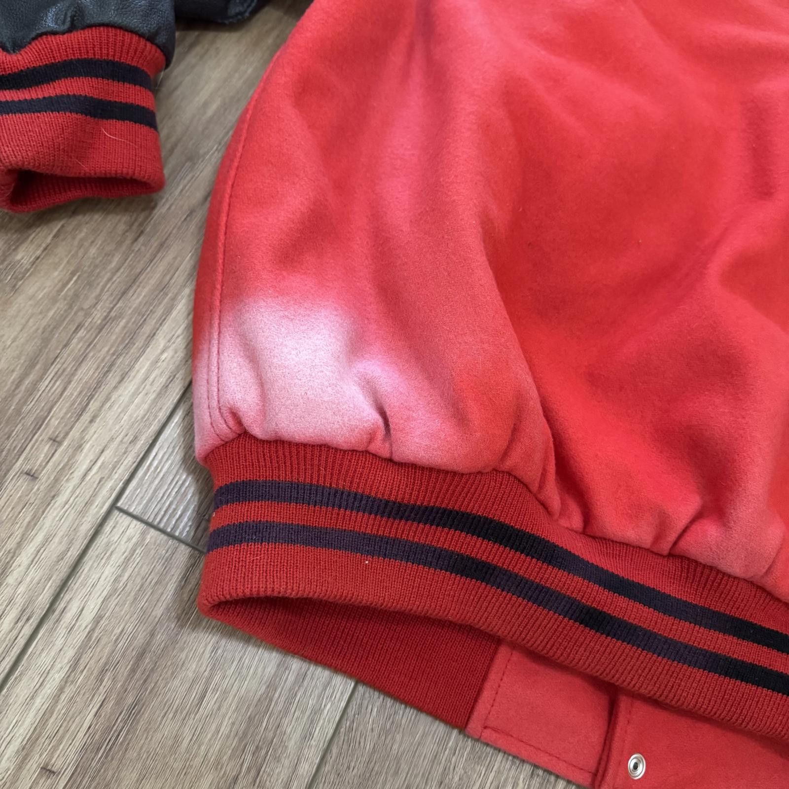 Other Vintage 80s Letterman Varsity Wool Leather Jacket Blank Size US XXL / EU 58 / 5 - 3 Thumbnail