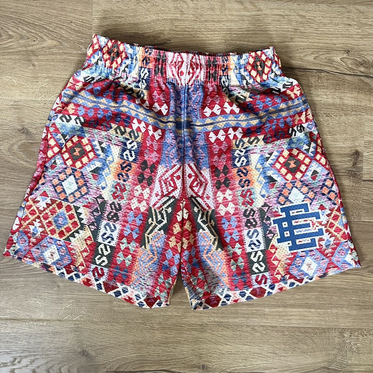 image of Eric Emanuel Ee Basic Shorts Rug Pattern Medium, Men's (Size 32)