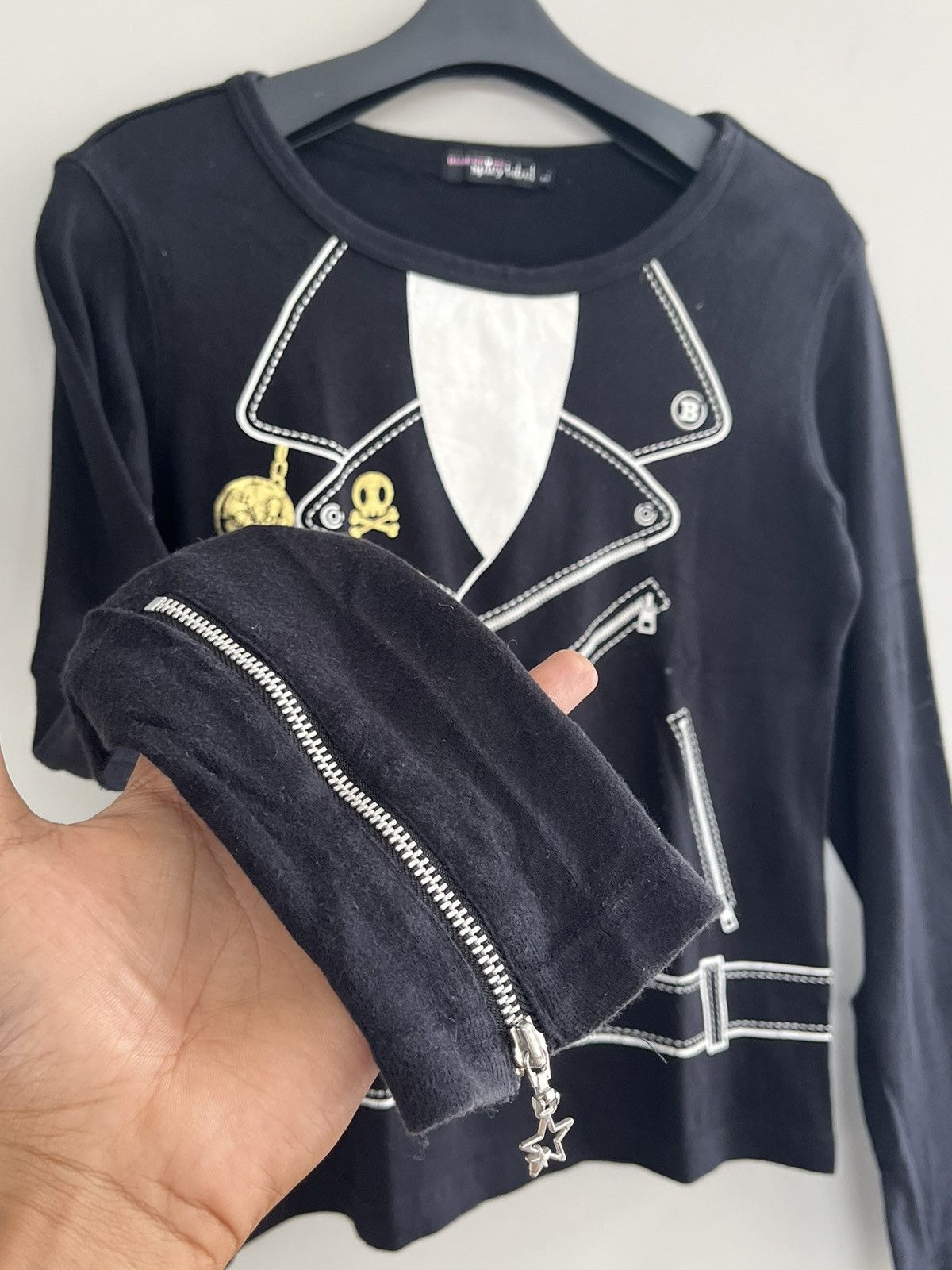 14th Addiction × KMRii × Yasuyuki Ishii JAPANESE BLUE CROSS SPICY LABEL SEDITIONARIES Y2K PUNK STYLE Size US S / EU 44-46 / 1 - 3 Thumbnail