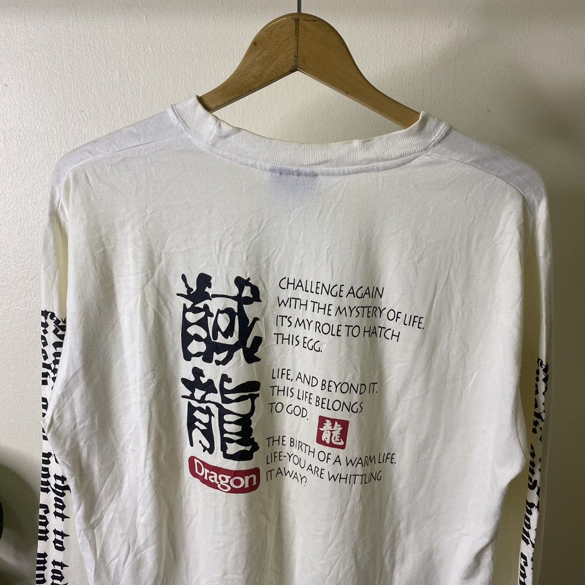 Japanese Brand Bullet Noise Ascension Dragon Seditionaries Poem LS Tee Size US L / EU 52-54 / 3 - 8 Thumbnail