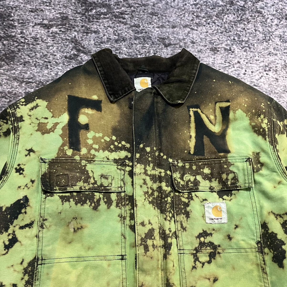 Carhartt VINTAGE CARHARTT GREEN BROWN ARCTIC CHORE COAT DISTRESSED XL Size US XXL / EU 58 / 5 - 4 Thumbnail