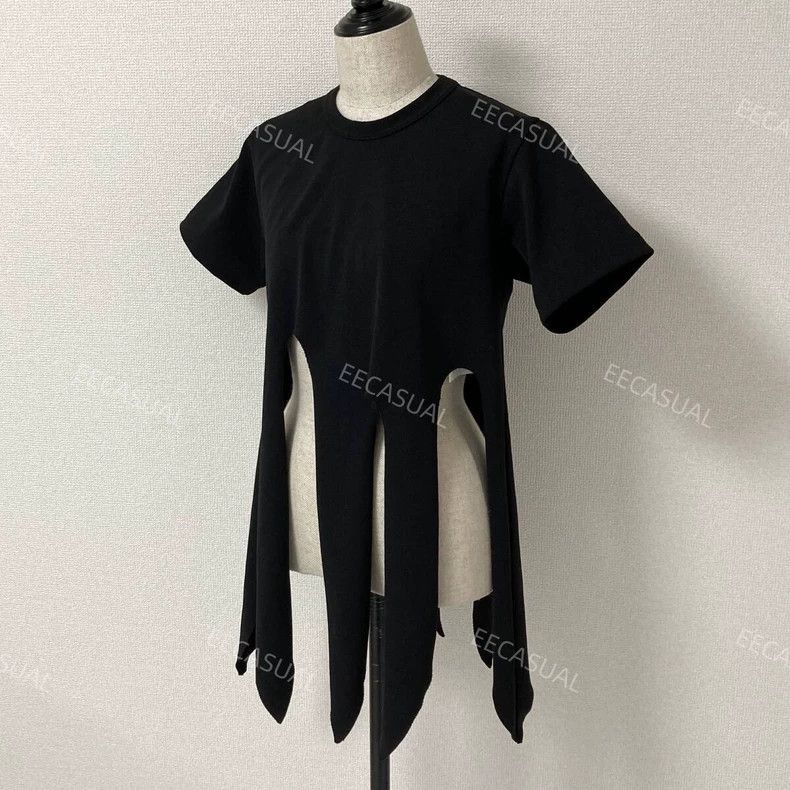 Comme des Garcons Comme Des Garcons Short sleeve T-shirt with black irregula Size S / US 4 / IT 40 - 3 Thumbnail