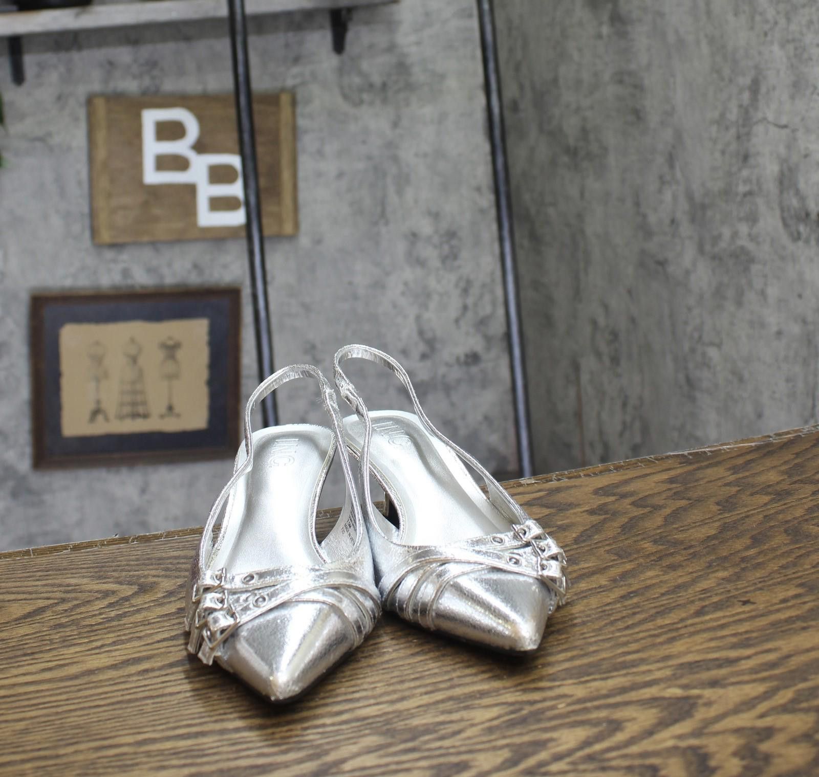 Other Inc International Concepts Heel Silver Crinkle Gray 7.5m Size US 7.5 / IT 37.5 - 3 Thumbnail
