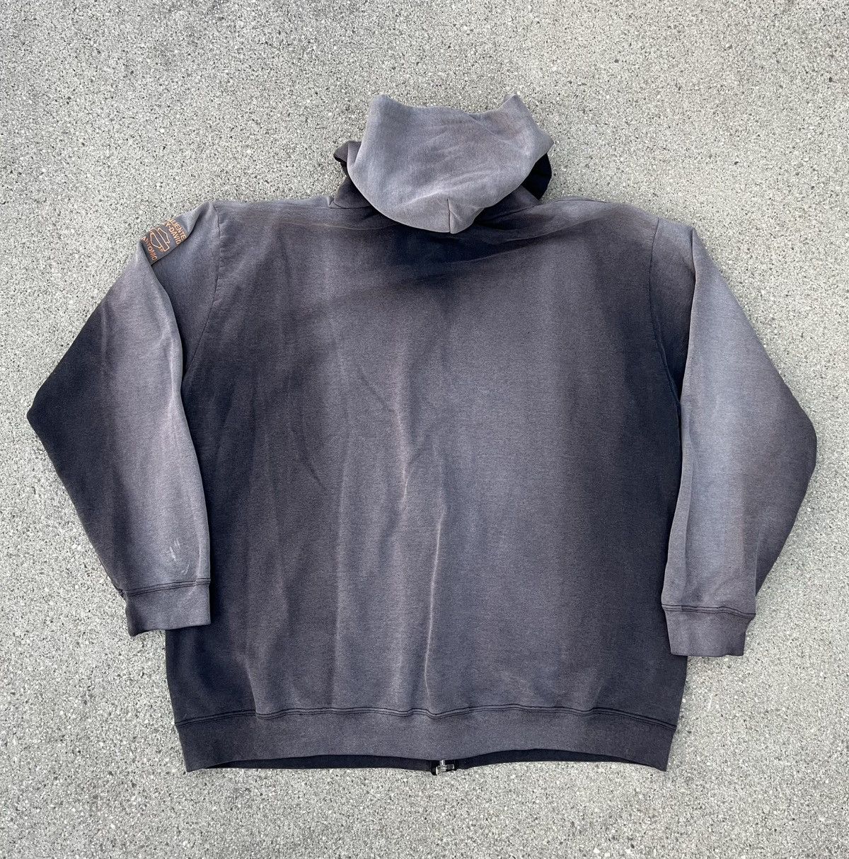 Harley Davidson Vintage Harley Davidson Zip Hoodie Sweatshirt Jacket Fade Size US XL / EU 56 / 4 - 2 Thumbnail