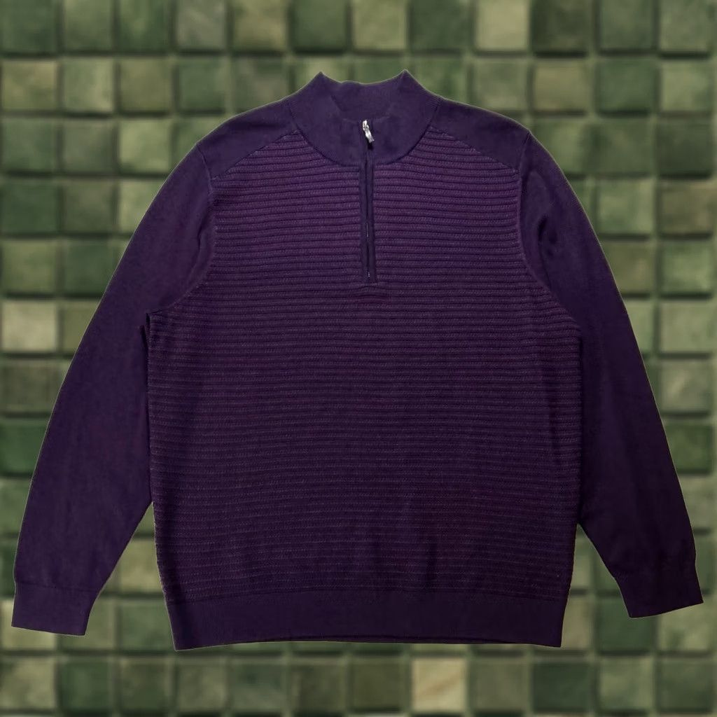 Tommy Bahama Tommy Bahama Pullover 1/4 Zip Long Sleeve Purple XL Men Size US XL / EU 56 / 4 - 1 Thumbnail