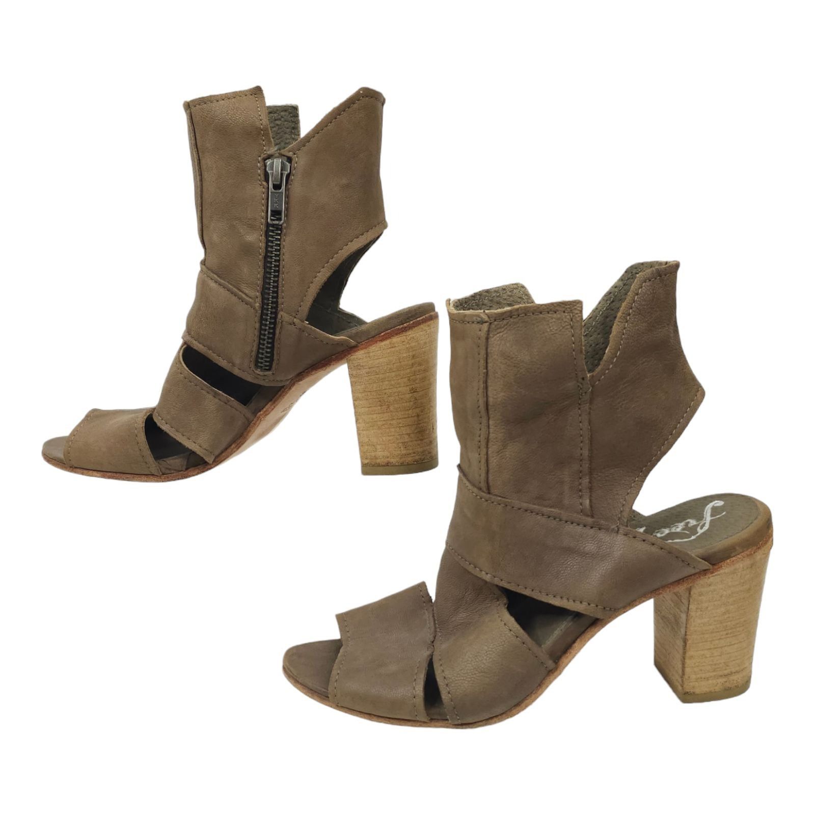 Free People Free People Effie Nubuck Cut Out Block Heel Bootie 7.5 Size US 7.5 / IT 37.5 - 2 Thumbnail