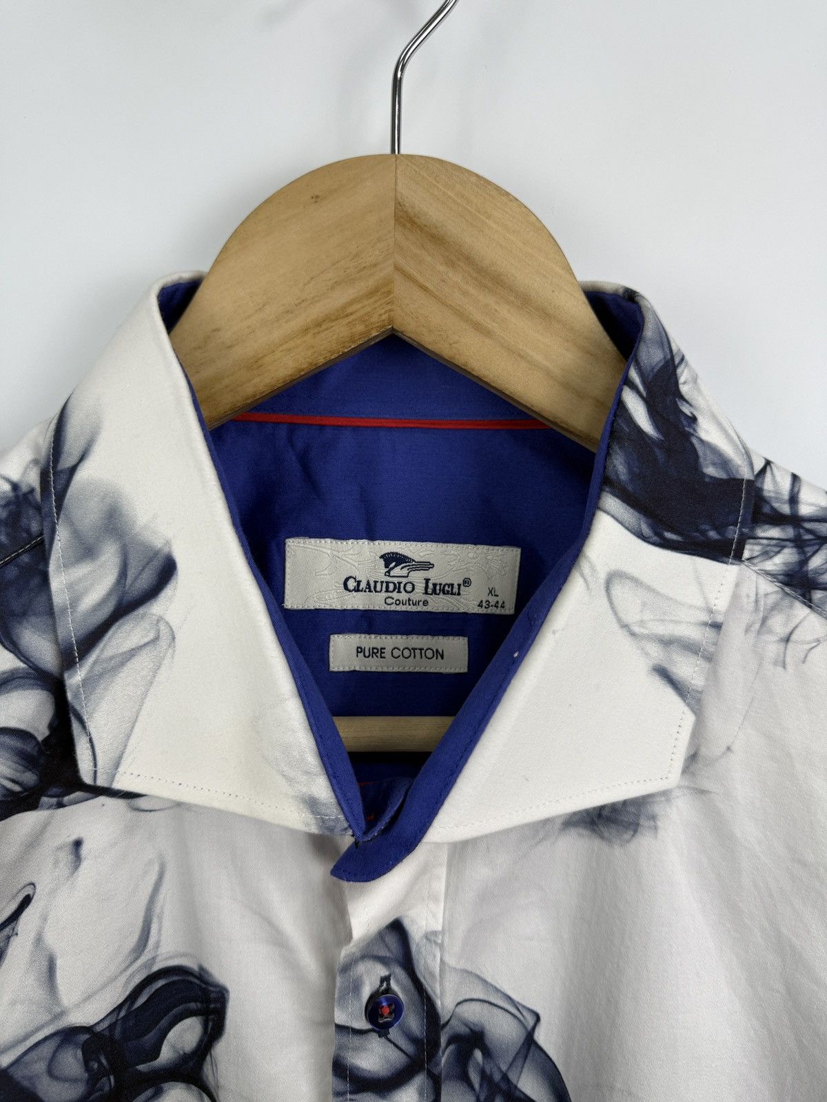 Other 🇬🇧 Claudio Lugli Couture Smoke Ink Print Shirt Luxury Rare Size US XL / EU 56 / 4 - 6 Thumbnail