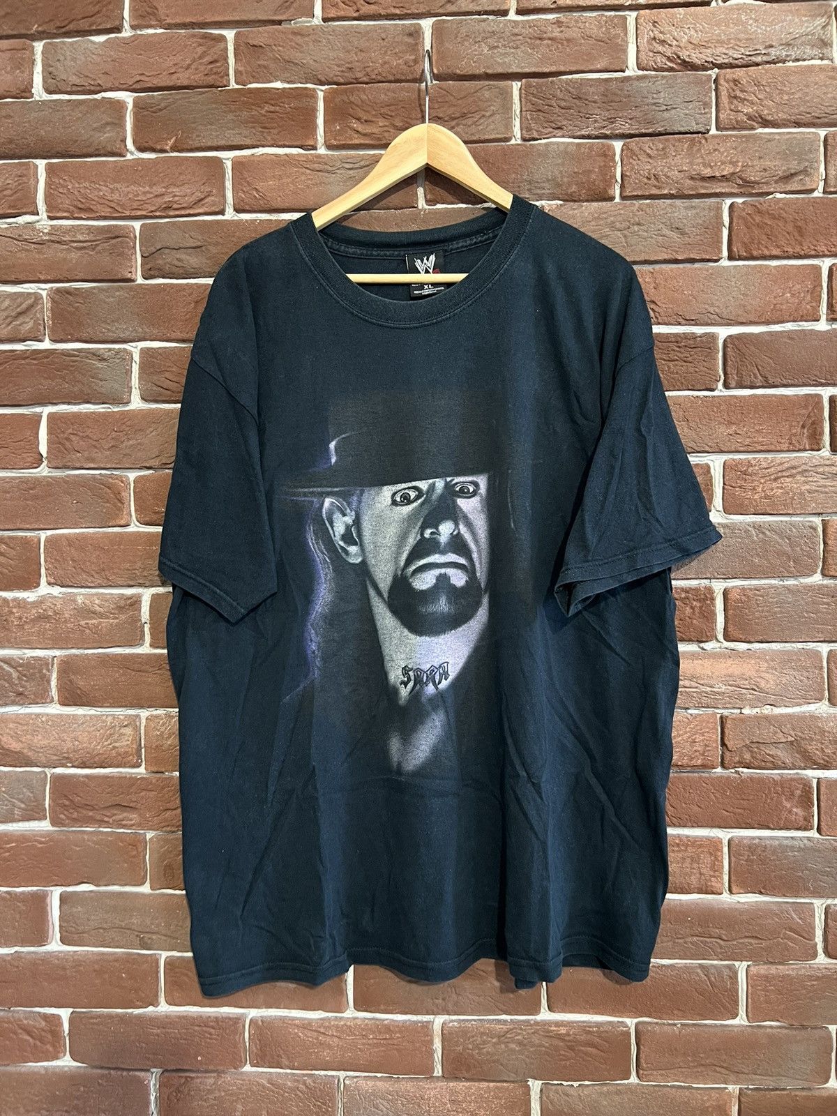 image of Vintage Undertaker T Shirt 00S Like Sting Razor Stone Cold in Faded, Men's (Size XL)