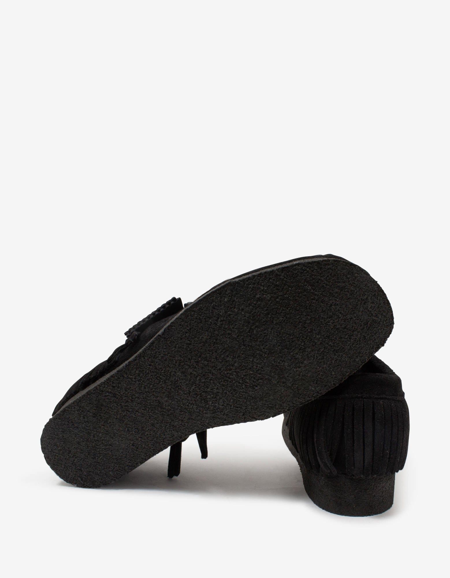 Palm Angels Palm Angels x Clarks Black Suede Fringed Wallabee Shoes Size US 7 / EU 40 - 3 Thumbnail