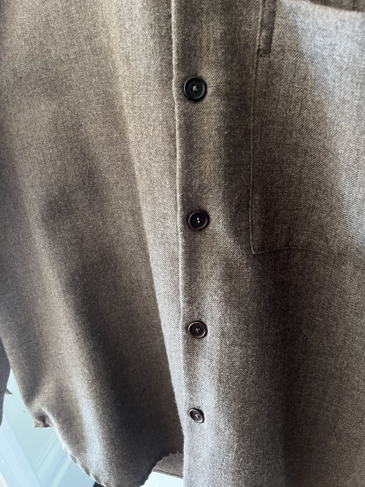 Evan Kinori Big Shirt Two in Brushed Worsted Wool Twill Size US L / EU 52-54 / 3 - 4 Thumbnail