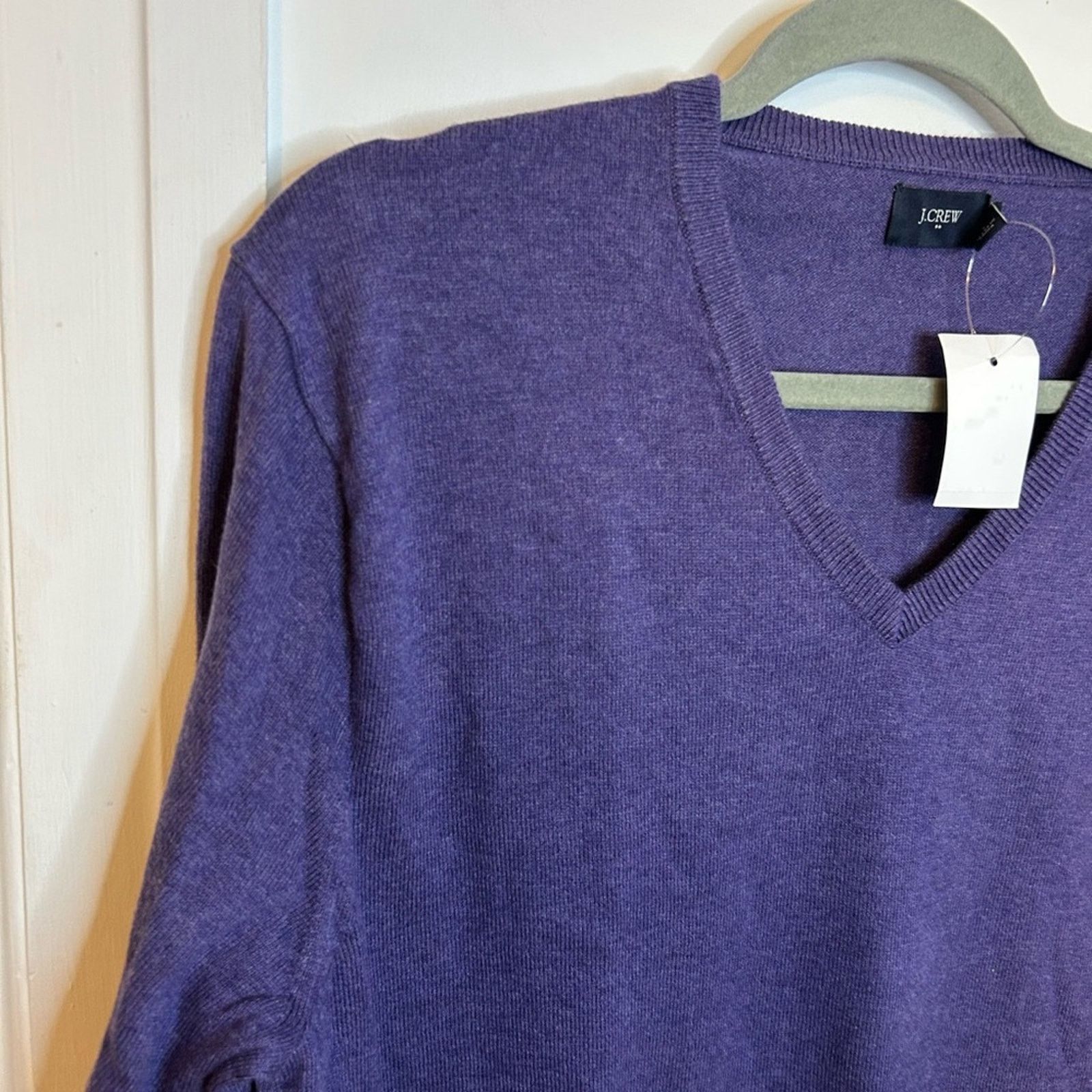 J.Crew J. Crew Men's Purple Cotton Harbor V-Neck Sweater Size US L / EU 52-54 / 3 - 4 Thumbnail