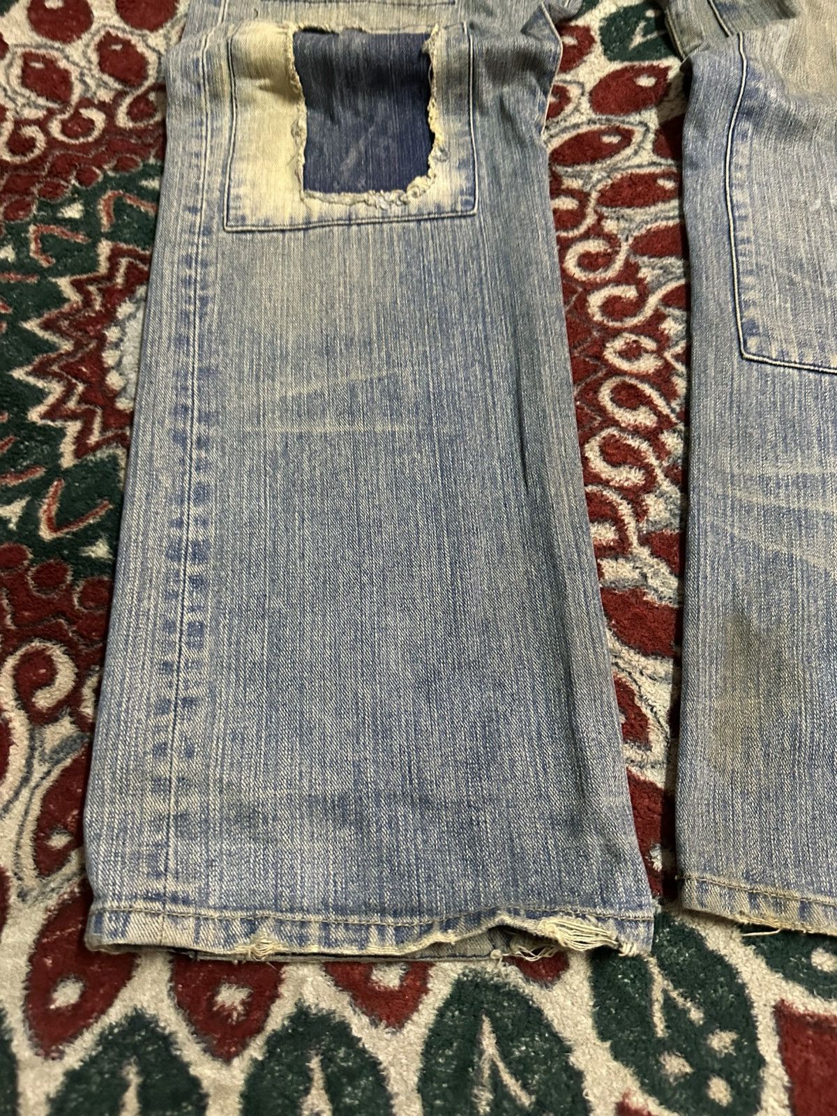 14th Addiction 1990 - Exhibitionist Japan Reconstructed Patch Denim Pant Size US 36 / EU 52 - 4 Thumbnail