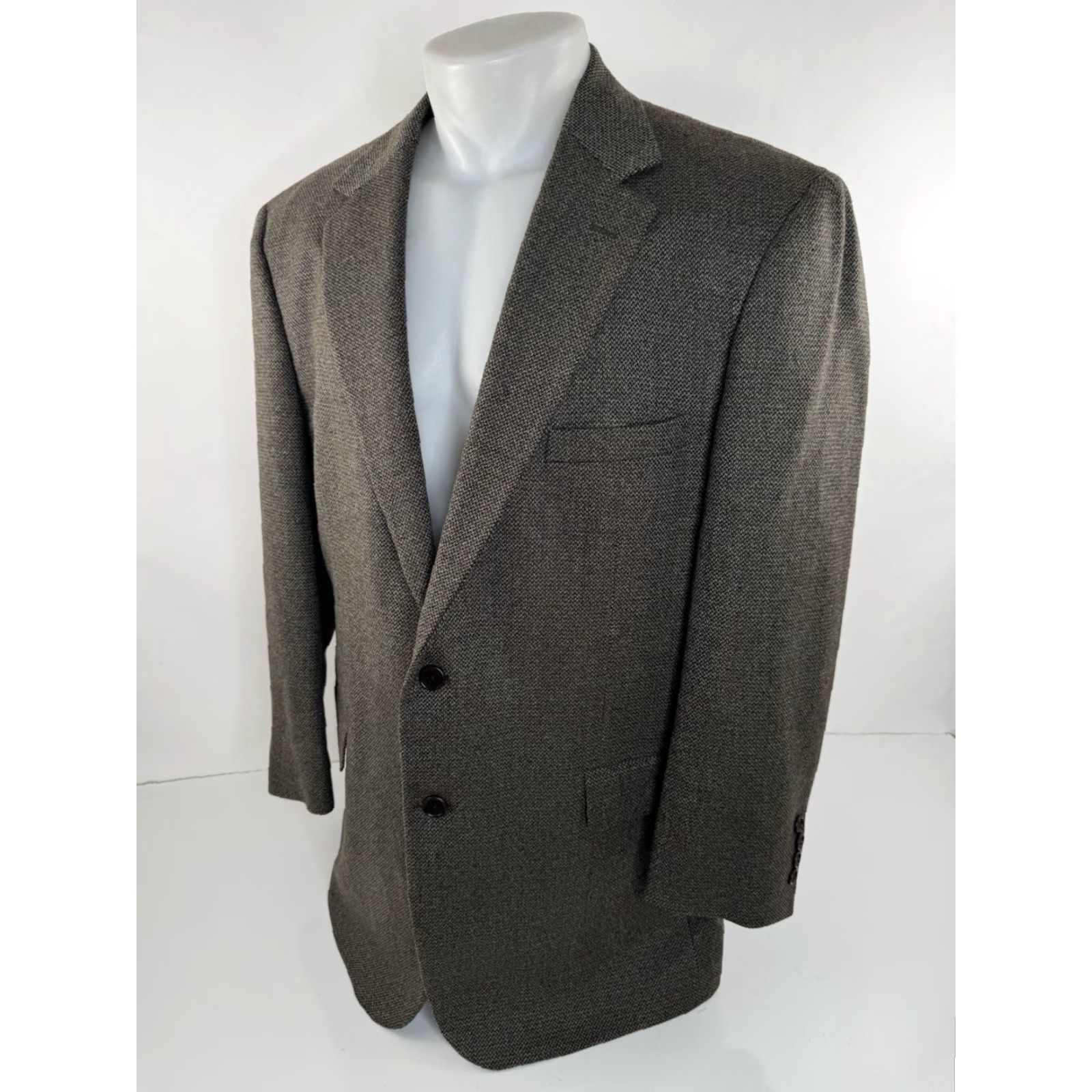 Brooks Brothers BROOKS BROTHERS Blazer Wool Mens 44 R Green / Brown / Gray EXCELLENT Blazer Jacket Apparel Men 44 R Natural Wool Blazer Mens Mens Size 44R - 3 Thumbnail
