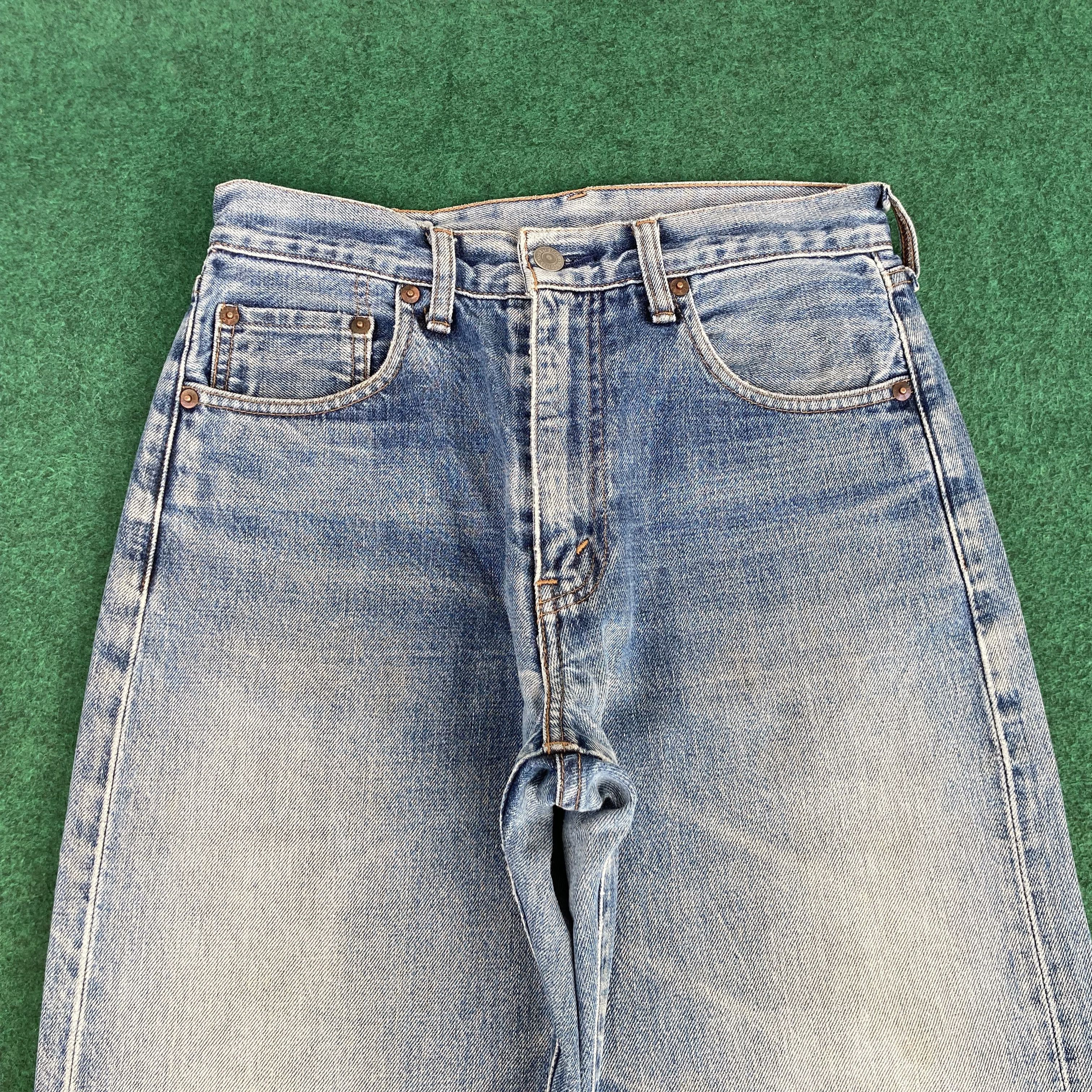 Levi's 28x33.5 Vtg Levis 504z Japan Big E Redline Selvedge Jeans Size US 28 / EU 44 - 4 Thumbnail