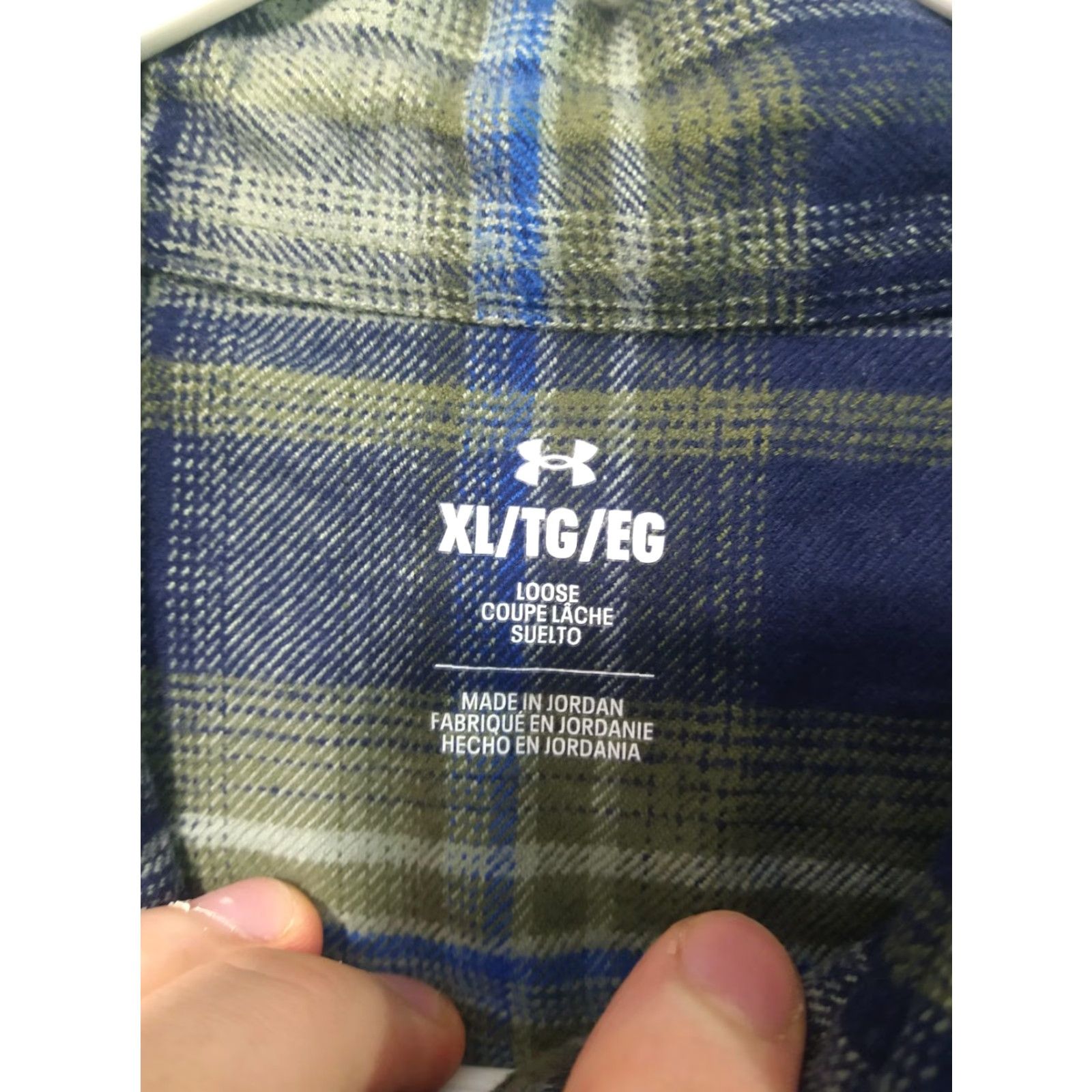 Under Armour Under Armour Shirt Mens XL Gray Blue Plaid Flannel Long Sleeve Button Up Casual Outdoor Pockets Mens XL Size US XL / EU 56 / 4 - 7 Thumbnail