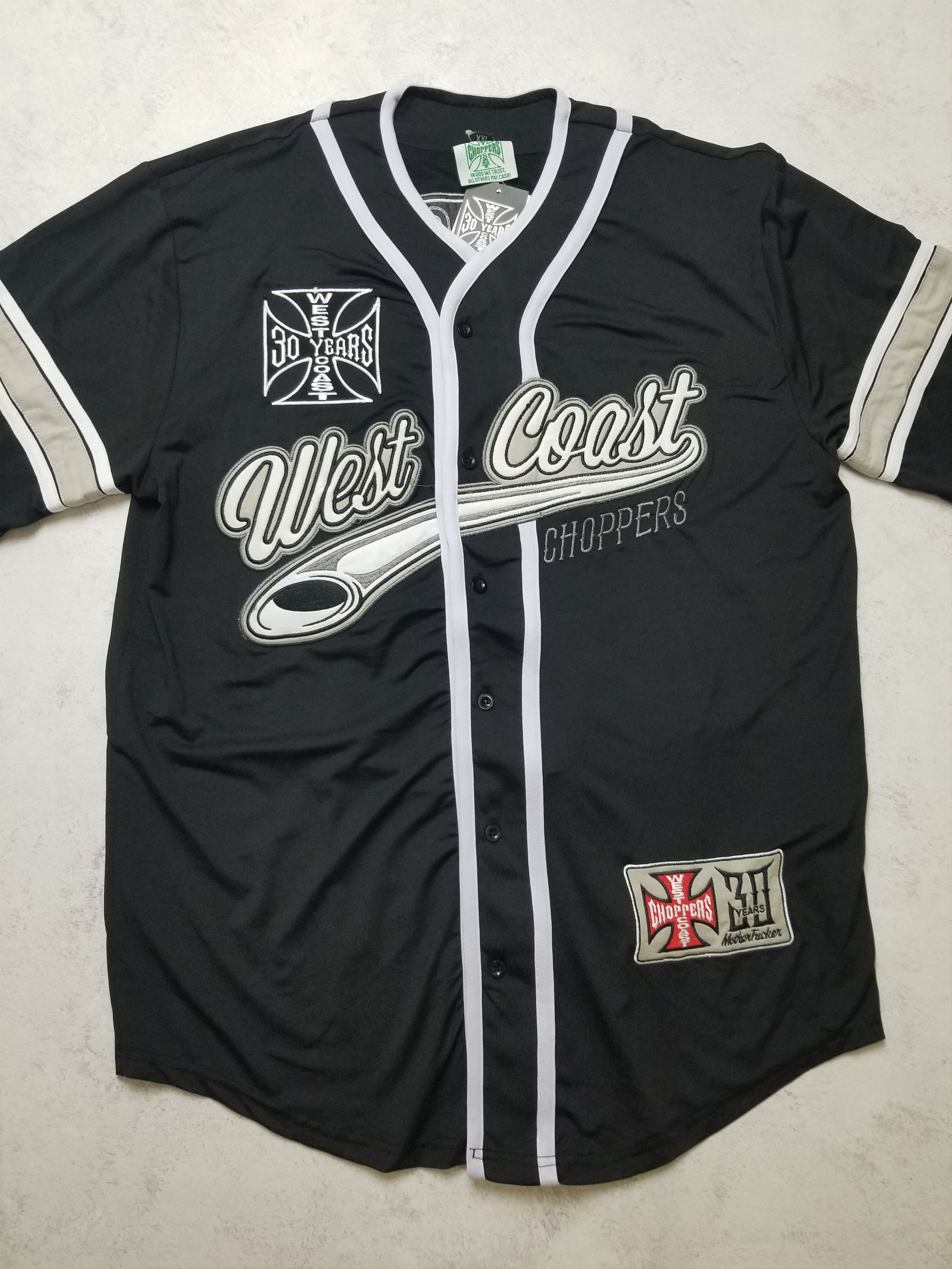 West Coast Choppers 30 Years Anniversary Limited Baseball Jersey Shirt Size US XXL / EU 58 / 5 - 6 Thumbnail