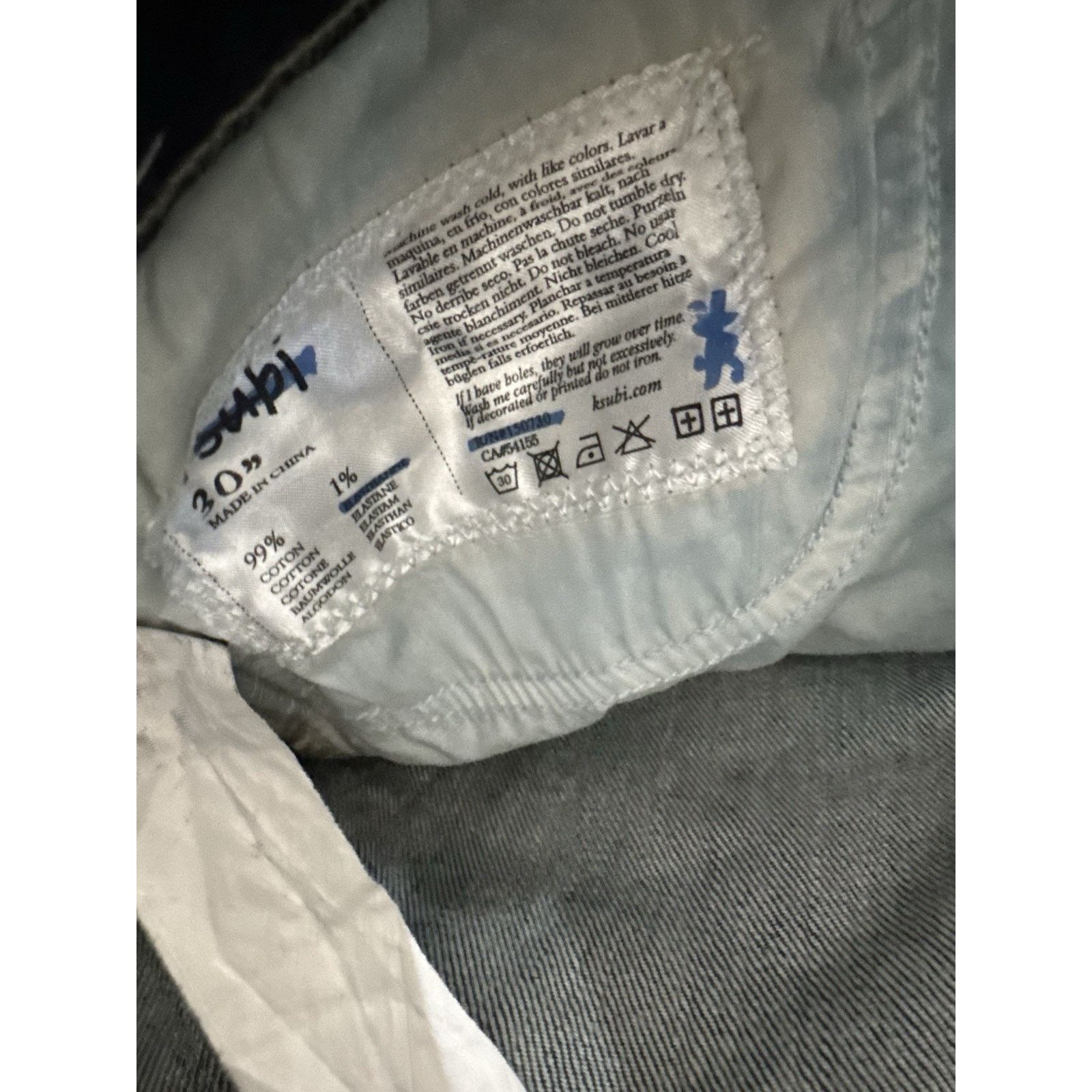 Ksubi Ksubi Slim Skinny Stretch Denim Button Fly Jeans Blue Size US 30 / EU 46 - 3 Thumbnail