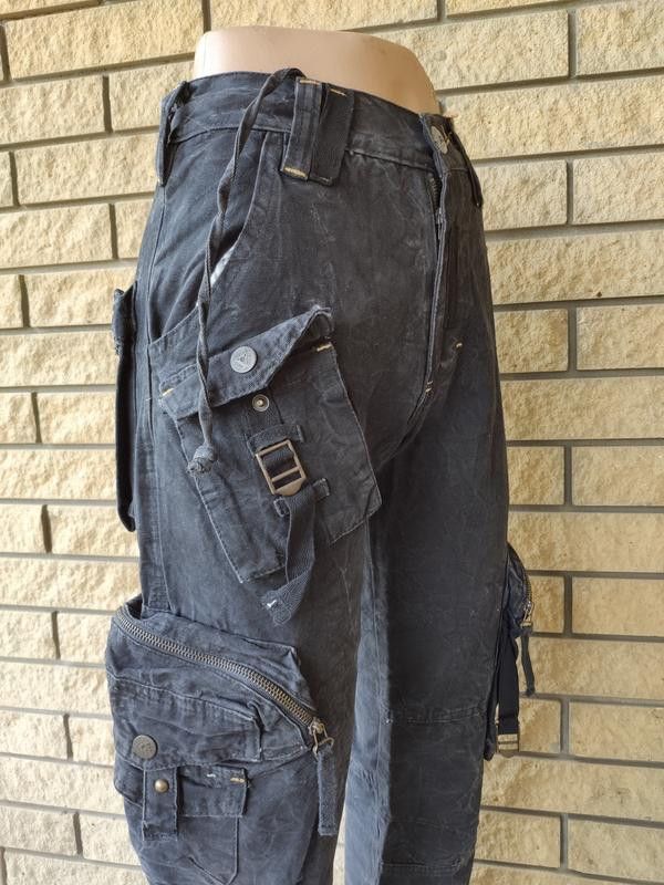 Japanese Brand Black Cargo Pants sz S Size 27" / US 4 / IT 40 - 4 Thumbnail