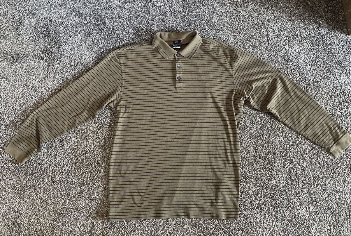 Nike Nike Long Sleeve Striped Golf Polo Button Down Size L Size US L / EU 52-54 / 3 - 1 Thumbnail